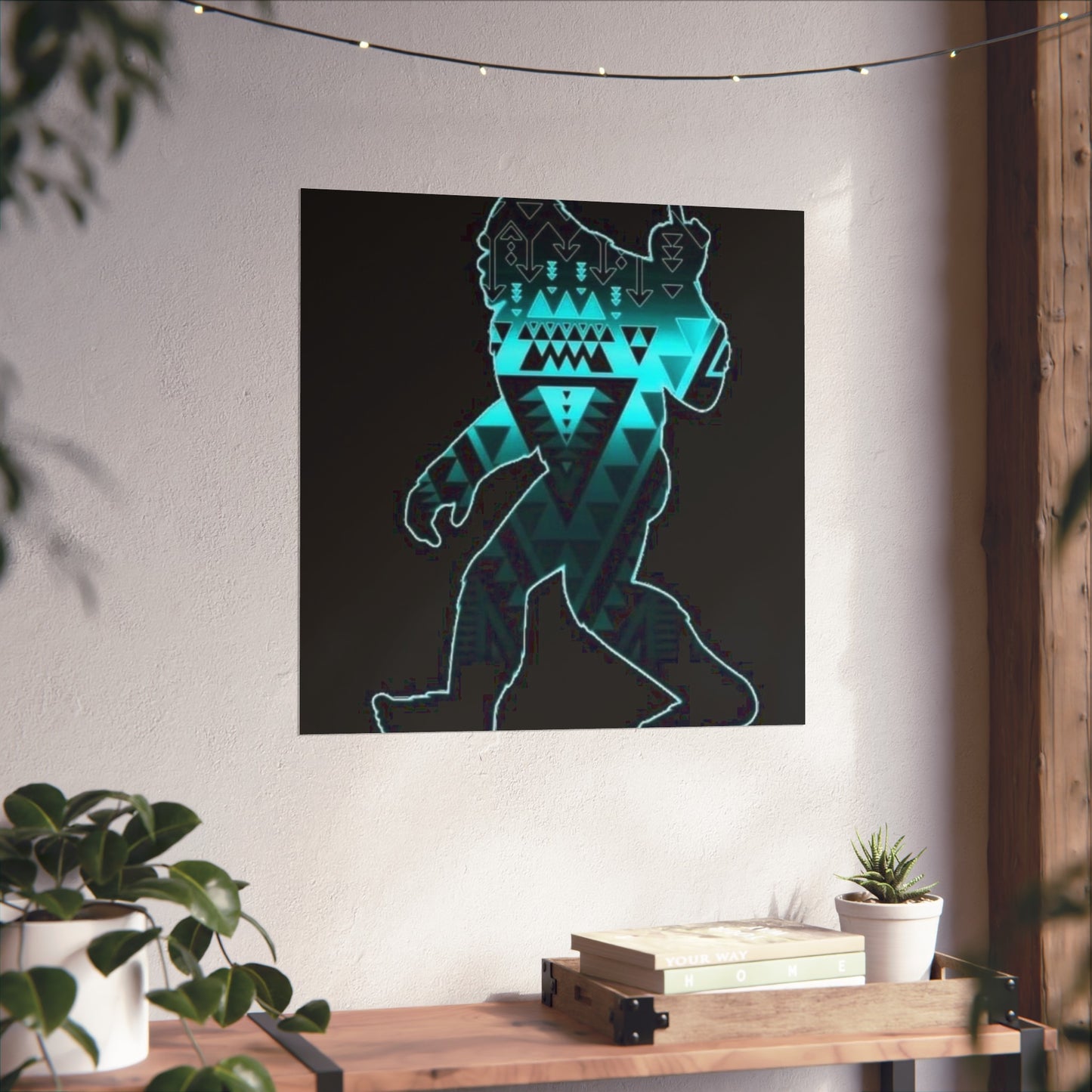 Sasquatch flipping the bird Matte Vertical Posters