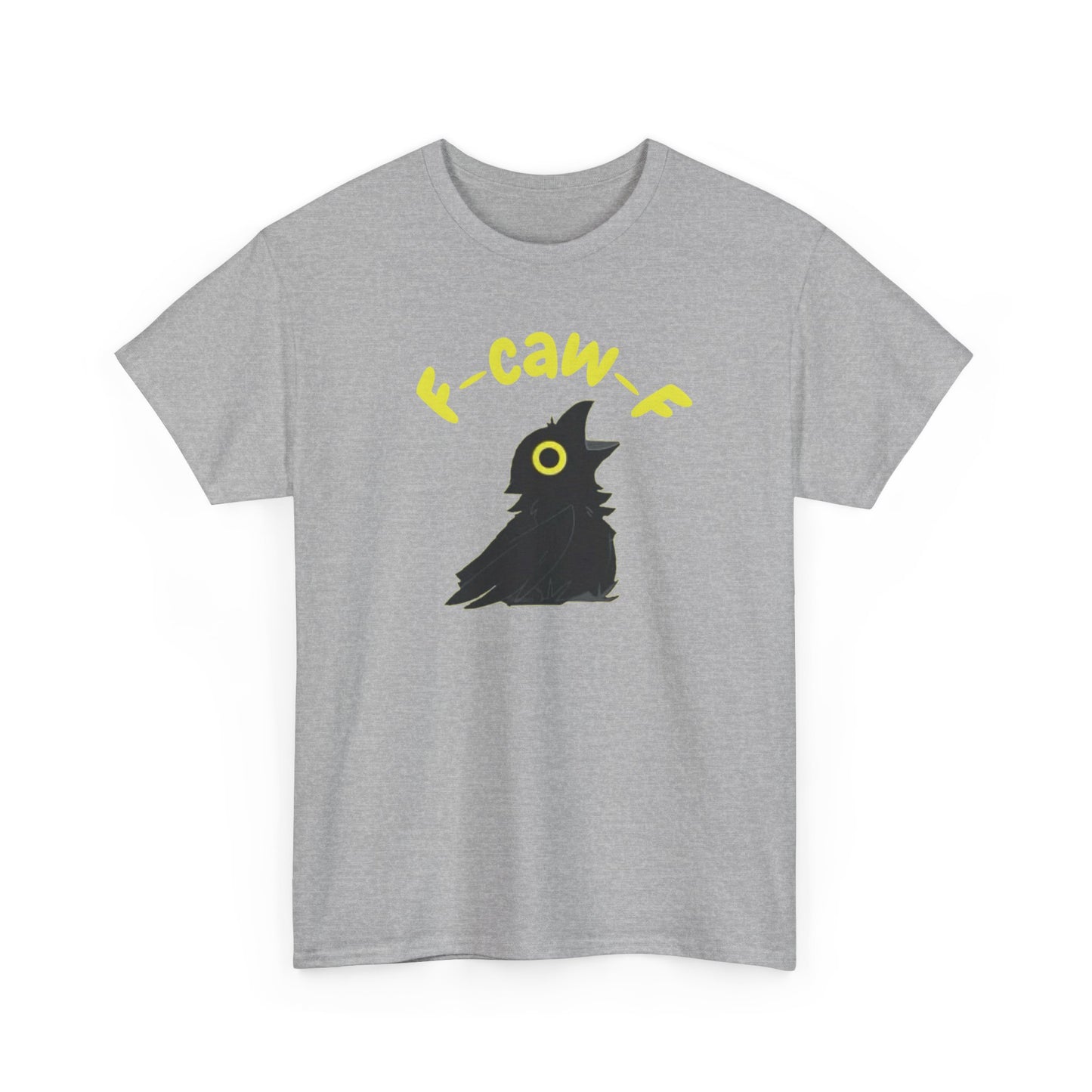F-Caw-F Unisex Heavy Cotton Tee, Funny Graphic Tee, Casual Wear, Gift for Bird Lovers, Unique T-Shirt for Any Occasion