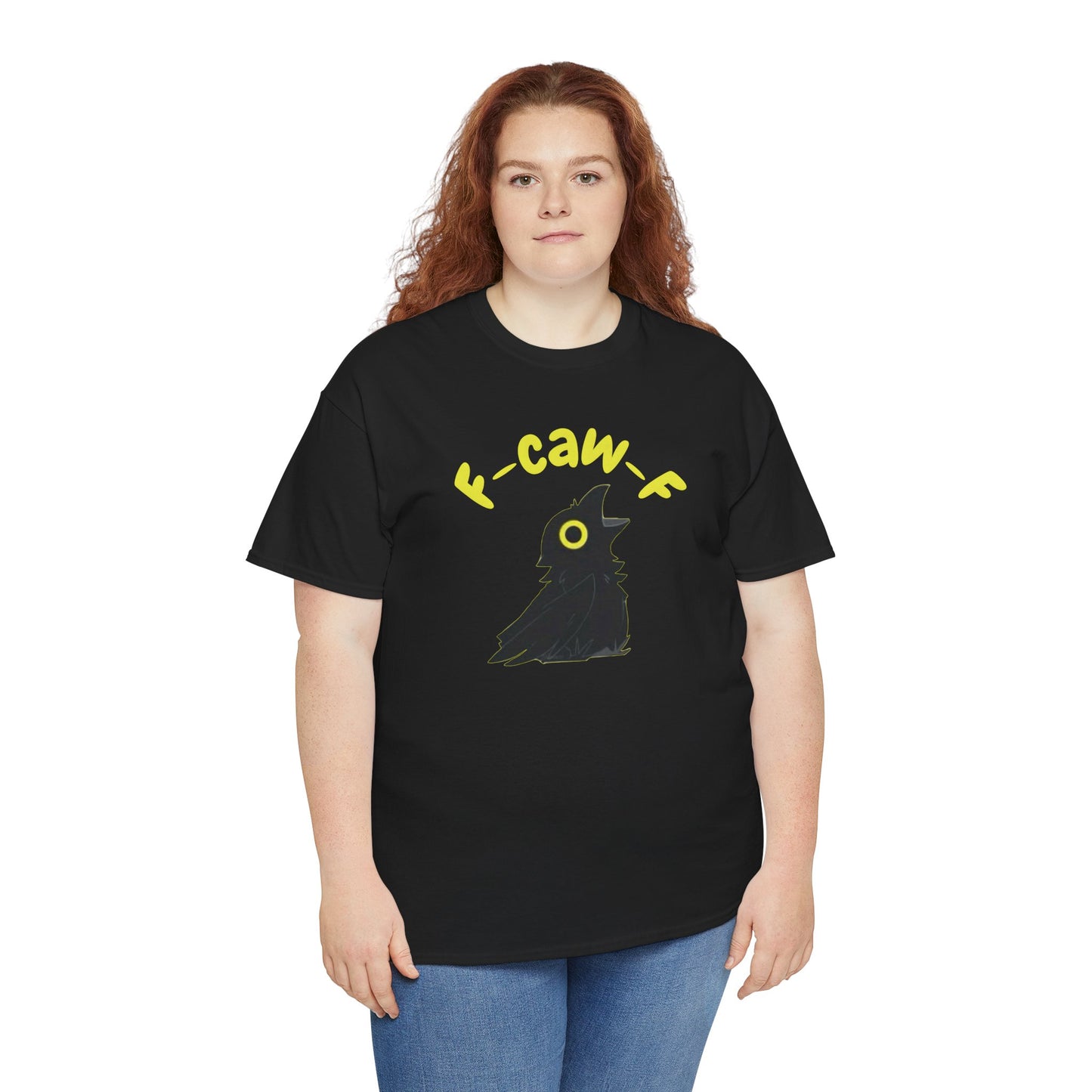 F-Caw-F Unisex Heavy Cotton Tee, Funny Graphic Tee, Casual Wear, Gift for Bird Lovers, Unique T-Shirt for Any Occasion