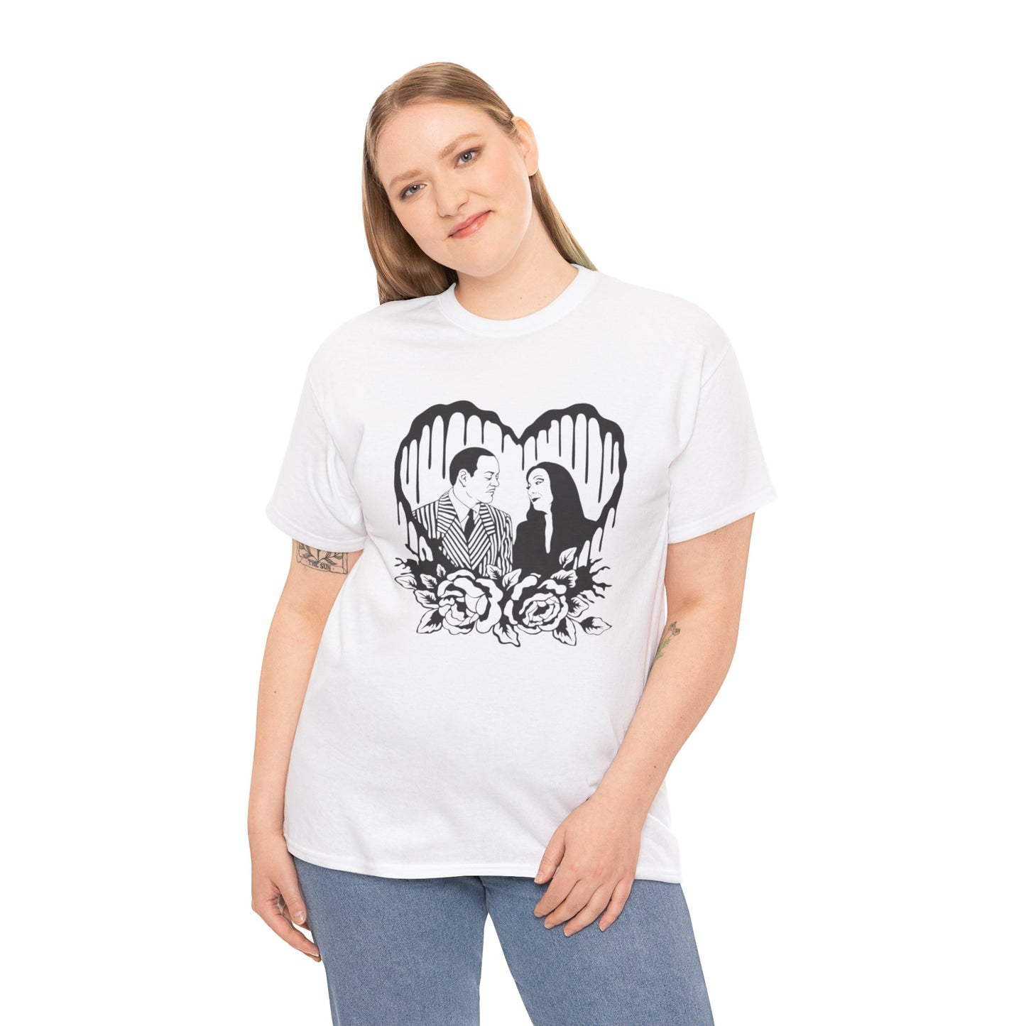 Gomez & Morticia Unisex Heavy Cotton Tee