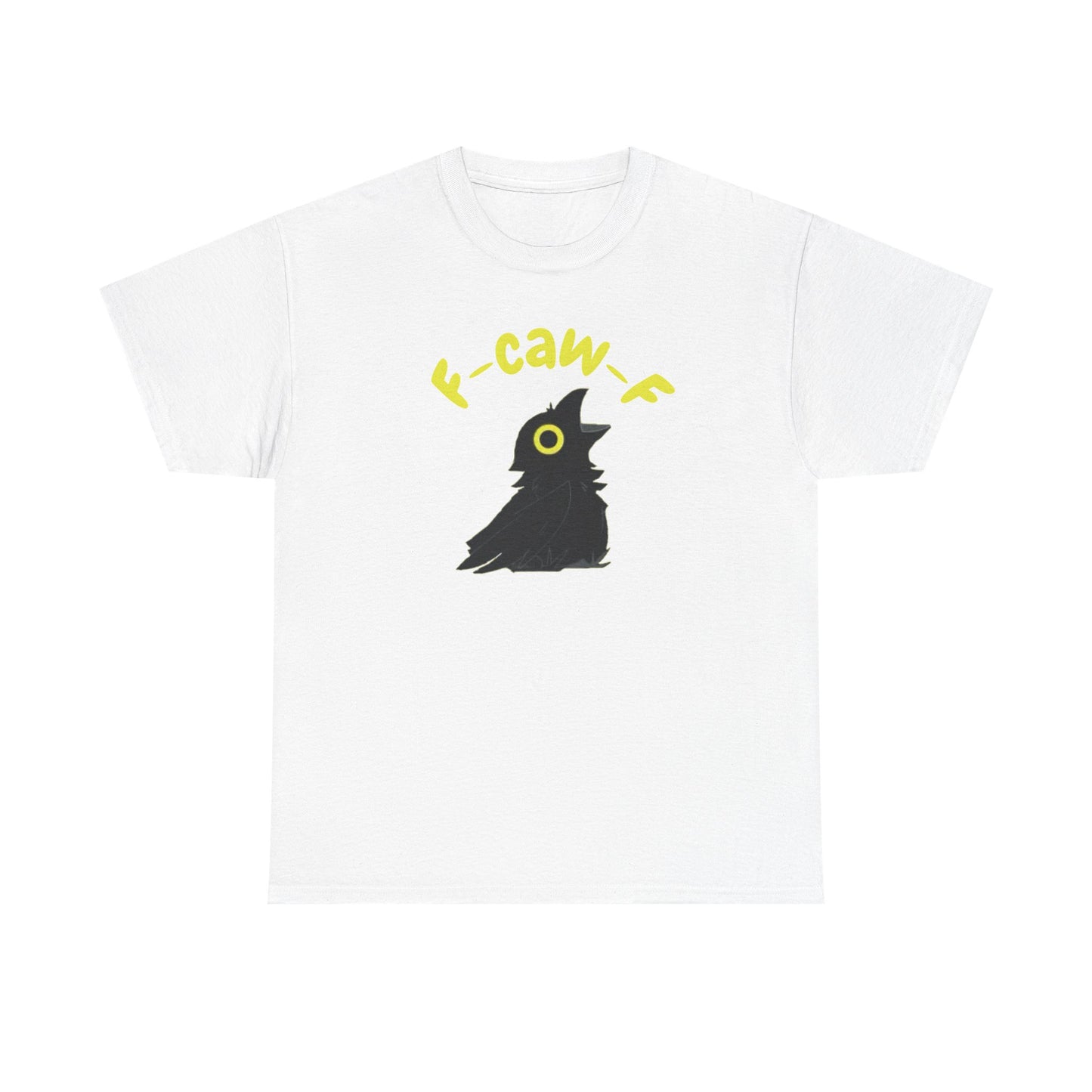 F-Caw-F Unisex Heavy Cotton Tee, Funny Graphic Tee, Casual Wear, Gift for Bird Lovers, Unique T-Shirt for Any Occasion