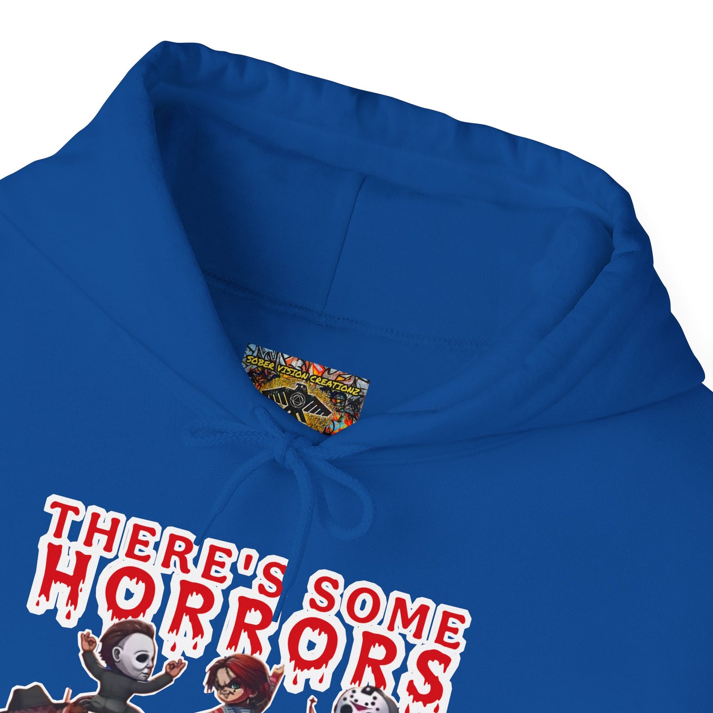 There's some horrors in this house Unisex Hoodie: Perfect for Fans of Spooky Vibes, Halloween, and Cozy Nights, Gifts for Horror Lovers, Fun Apparel