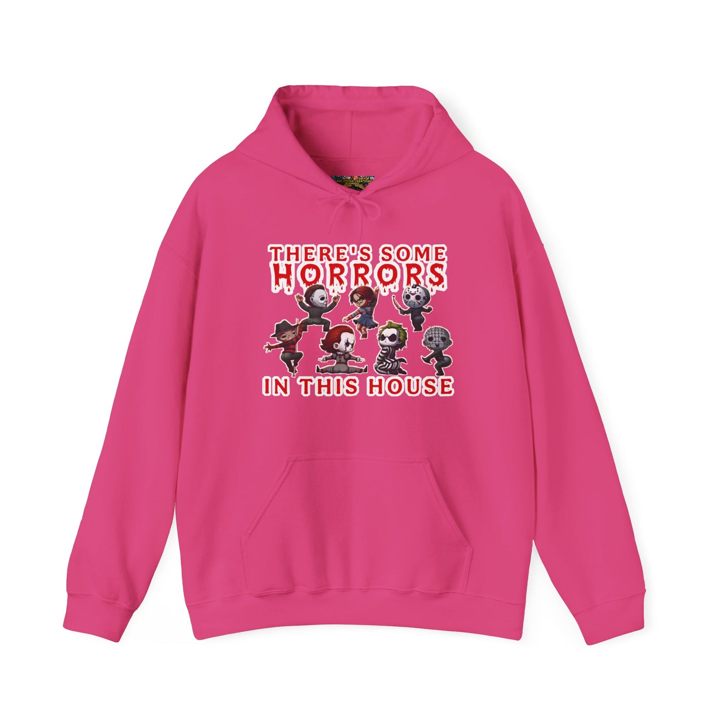 There's some horrors in this house Unisex Hoodie: Perfect for Fans of Spooky Vibes, Halloween, and Cozy Nights, Gifts for Horror Lovers, Fun Apparel