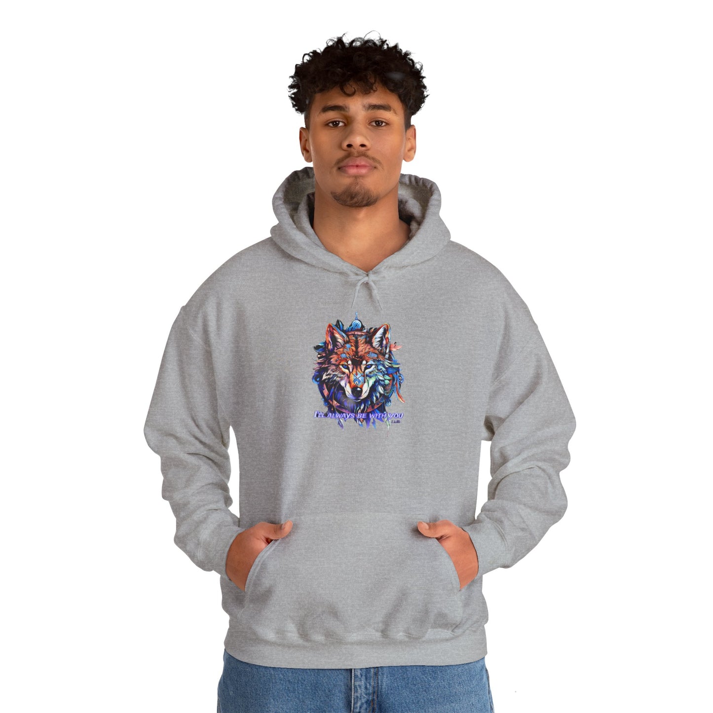 The blue eyed wolf Hooded Sweatshirt