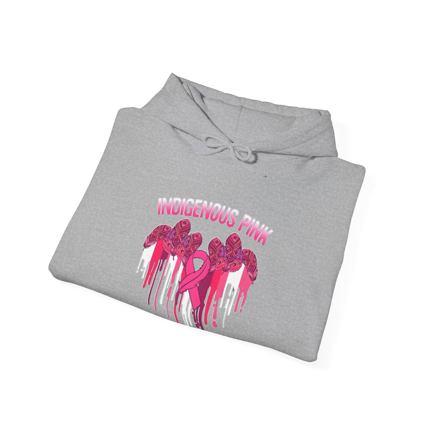 Indigenous Pink Unisex Heavy Blend™ Hooded Sweatshirt, Streetwear Hoodie, Casual Pullover, Gift for Her, Trendy Winter Clothing, Fashionable Layer