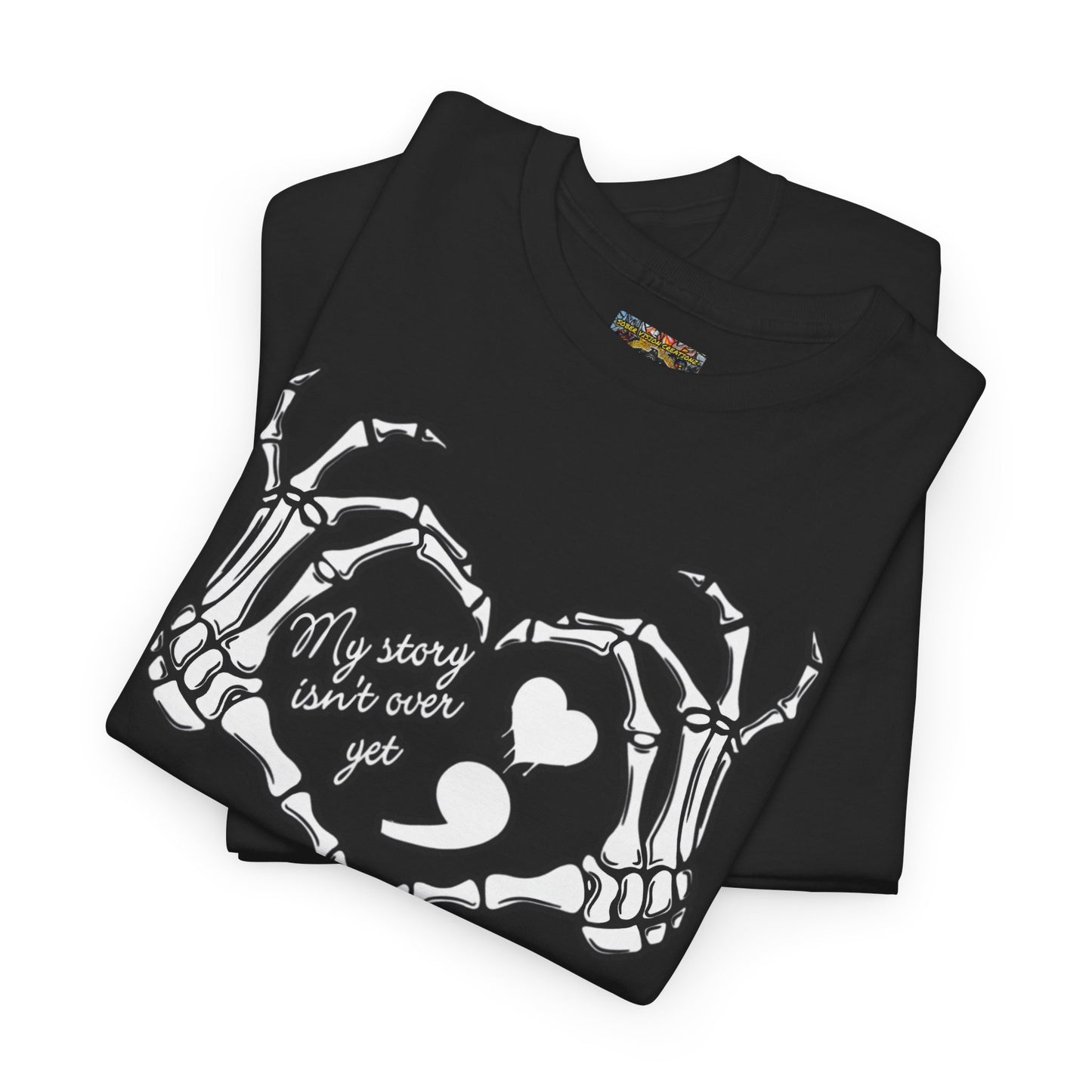 My story isn't over yet Unisex Heavy Cotton Tee | Suicide Awareness, Casual, Streetwear, Emo Fashion, Unique Graphic Tee,