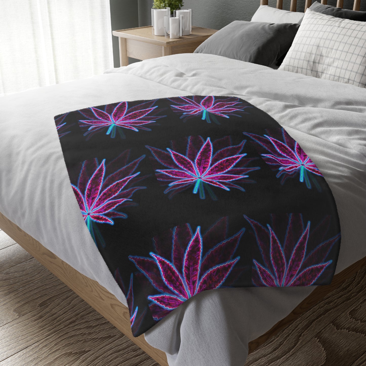 Herbal Medicine Velveteen Microfiber Blanket (Two-sided print)