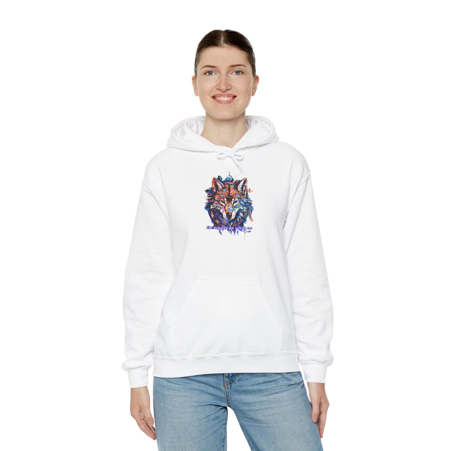 The blue eyed wolf Hooded Sweatshirt