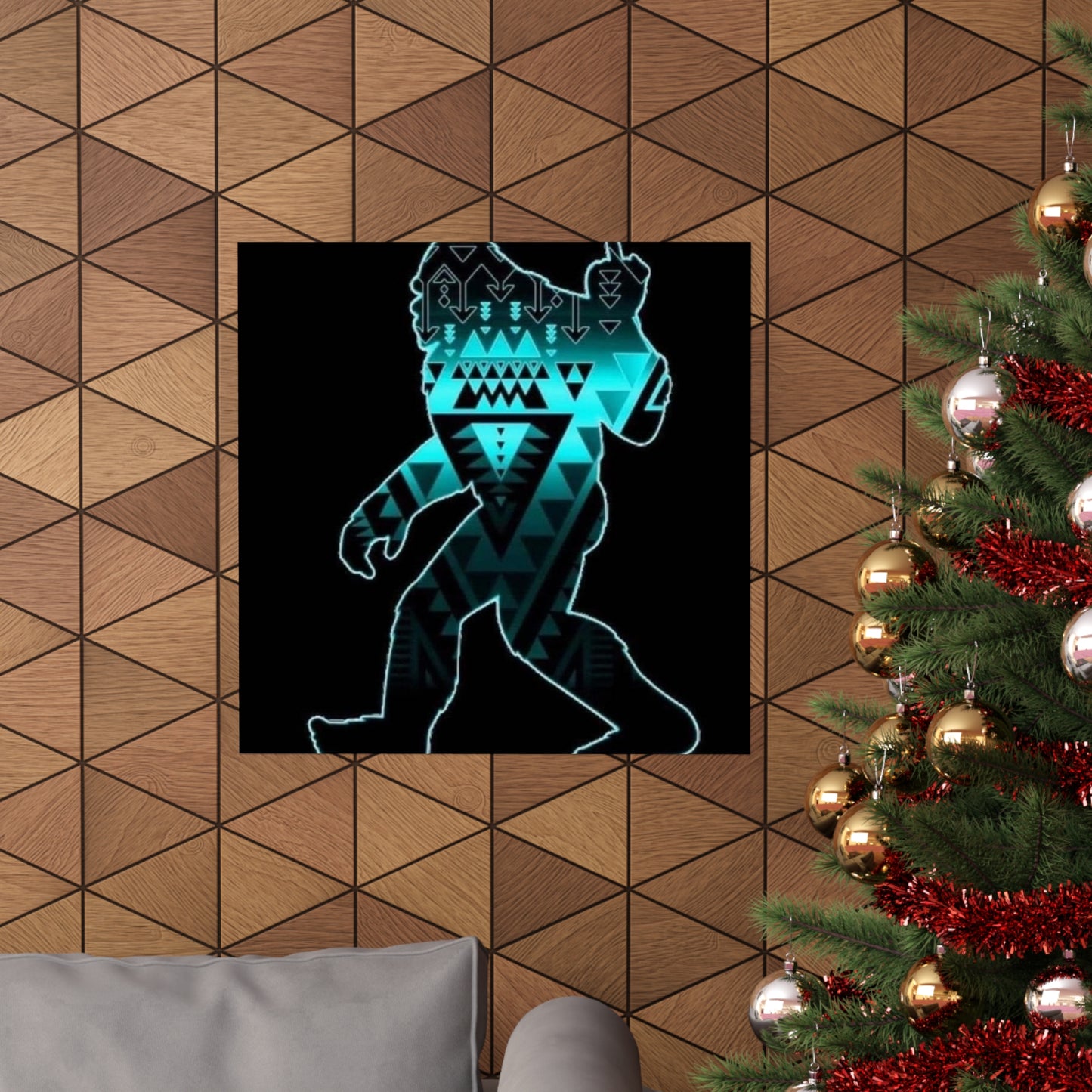 Sasquatch flipping the bird Matte Vertical Posters