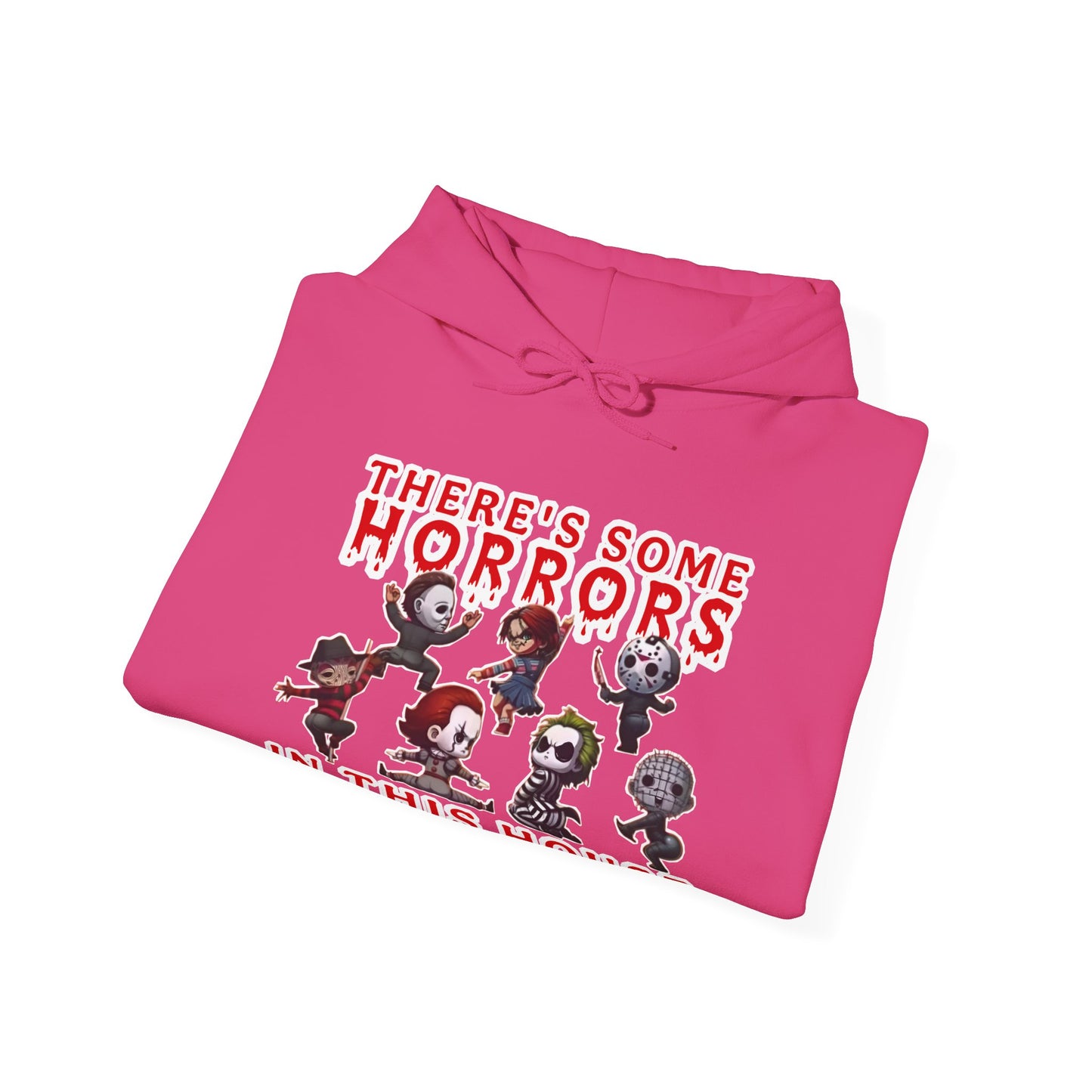There's some horrors in this house Unisex Hoodie: Perfect for Fans of Spooky Vibes, Halloween, and Cozy Nights, Gifts for Horror Lovers, Fun Apparel