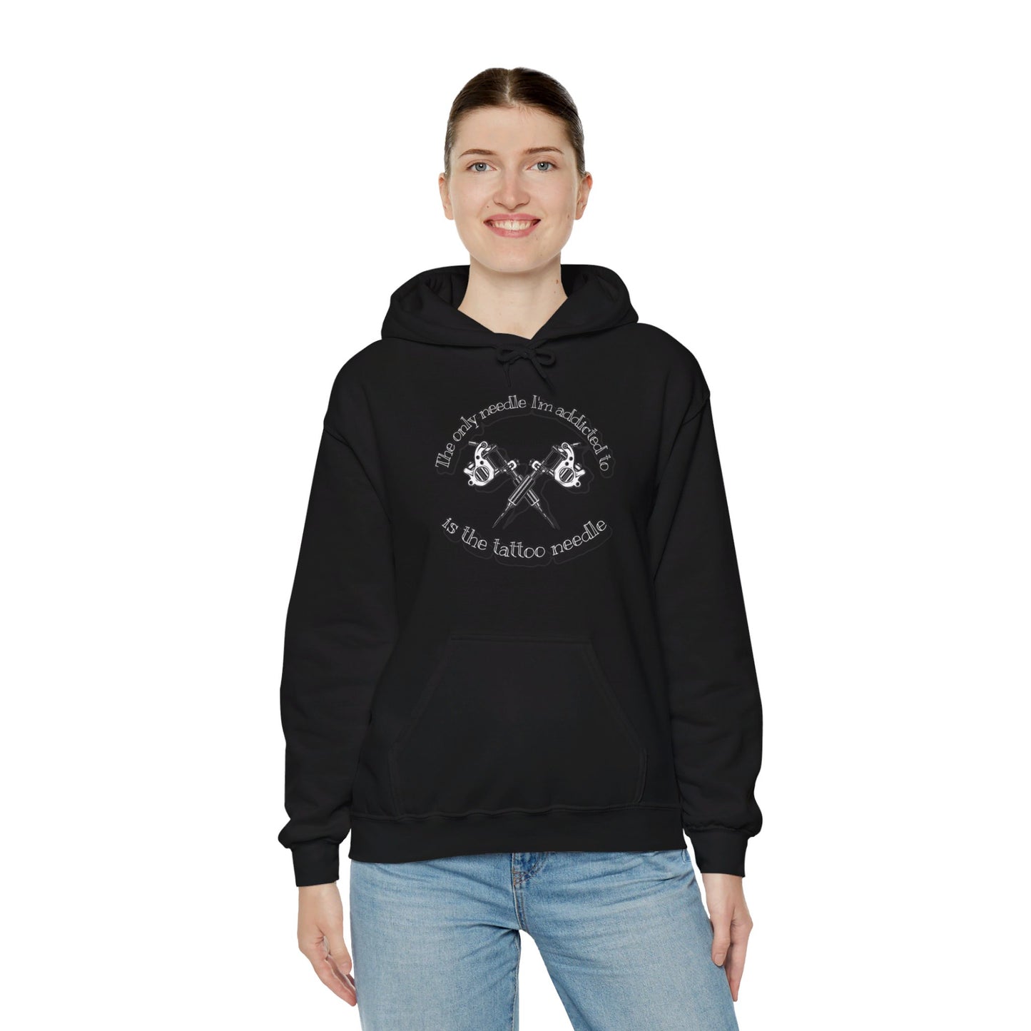The only needle I'm addicted to Unisex Heavy Blend™ Hooded Sweatshirt