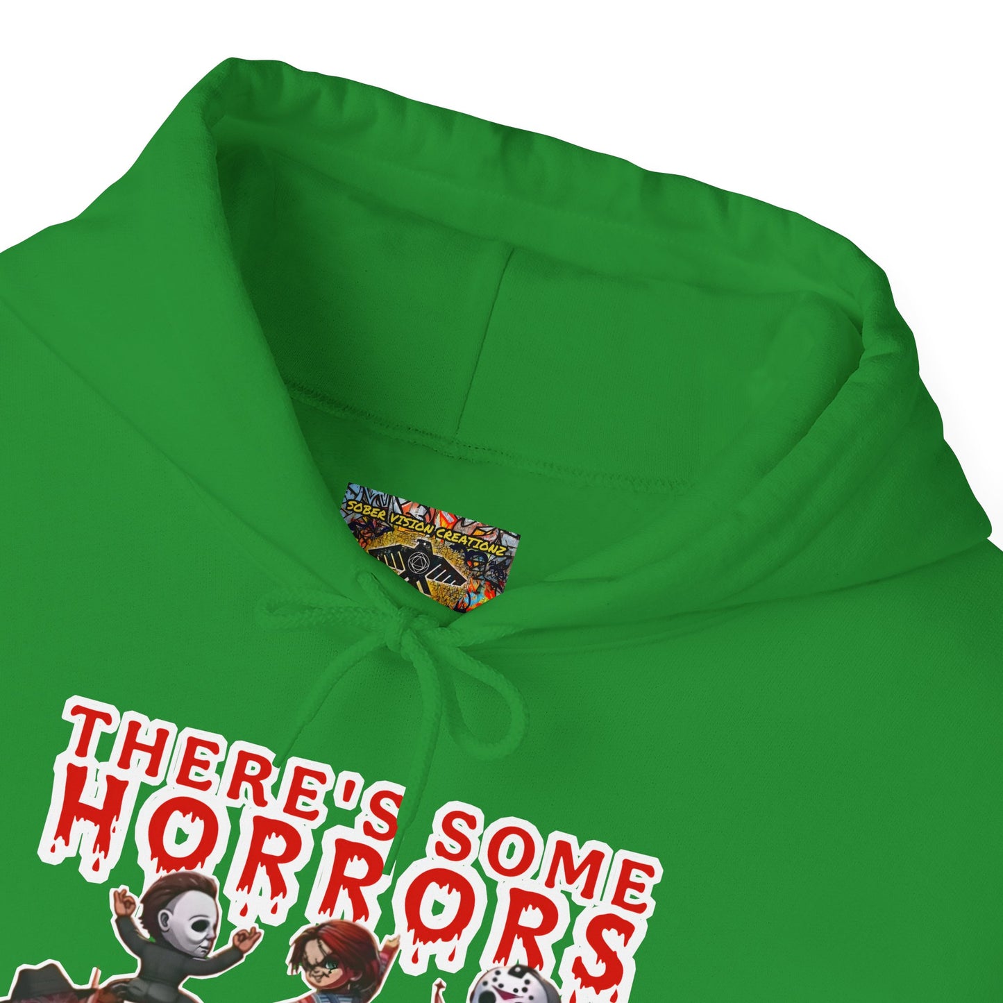 There's some horrors in this house Unisex Hoodie: Perfect for Fans of Spooky Vibes, Halloween, and Cozy Nights, Gifts for Horror Lovers, Fun Apparel