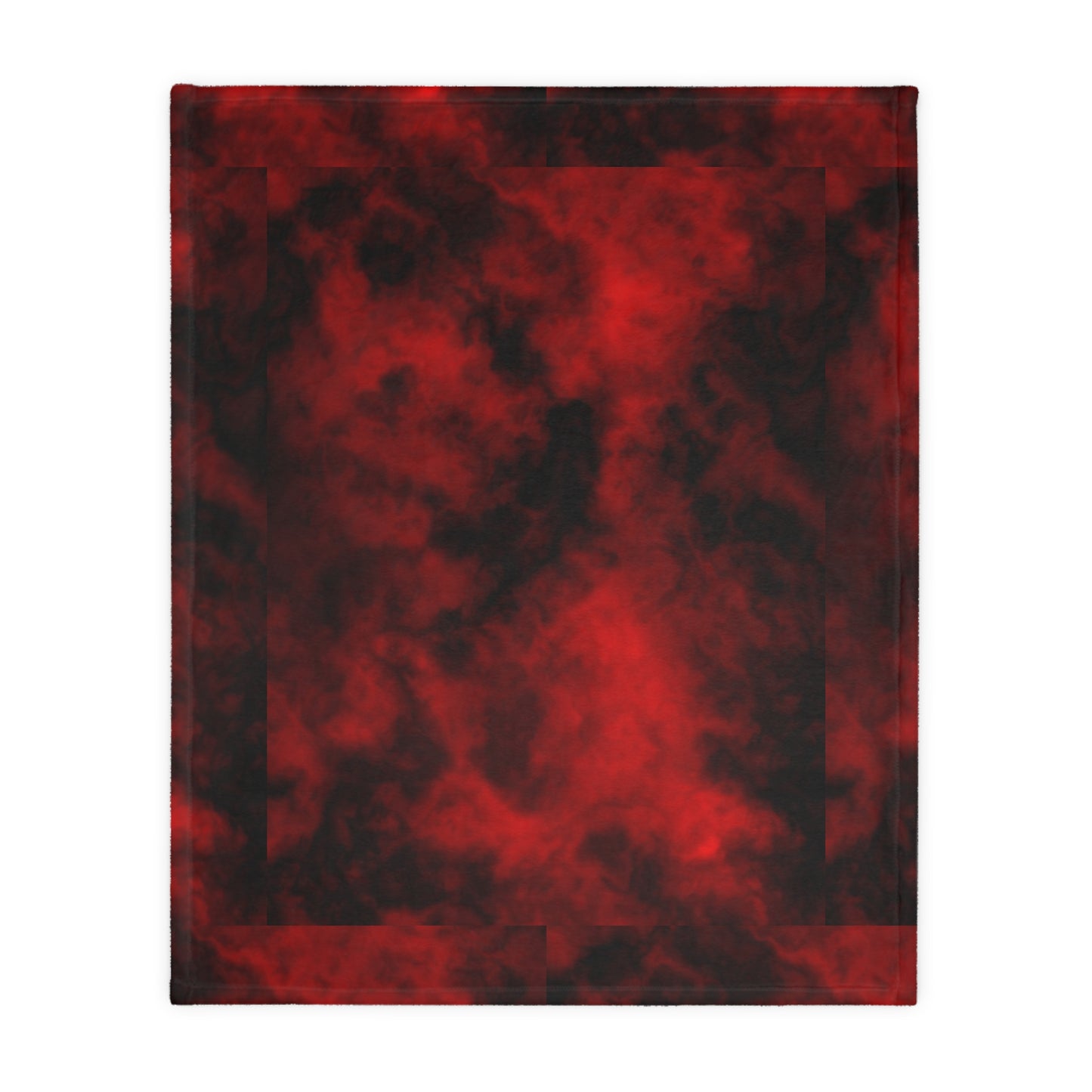 Red Skulls/Red Smoke Velveteen Microfiber Blanket (Two-sided print)