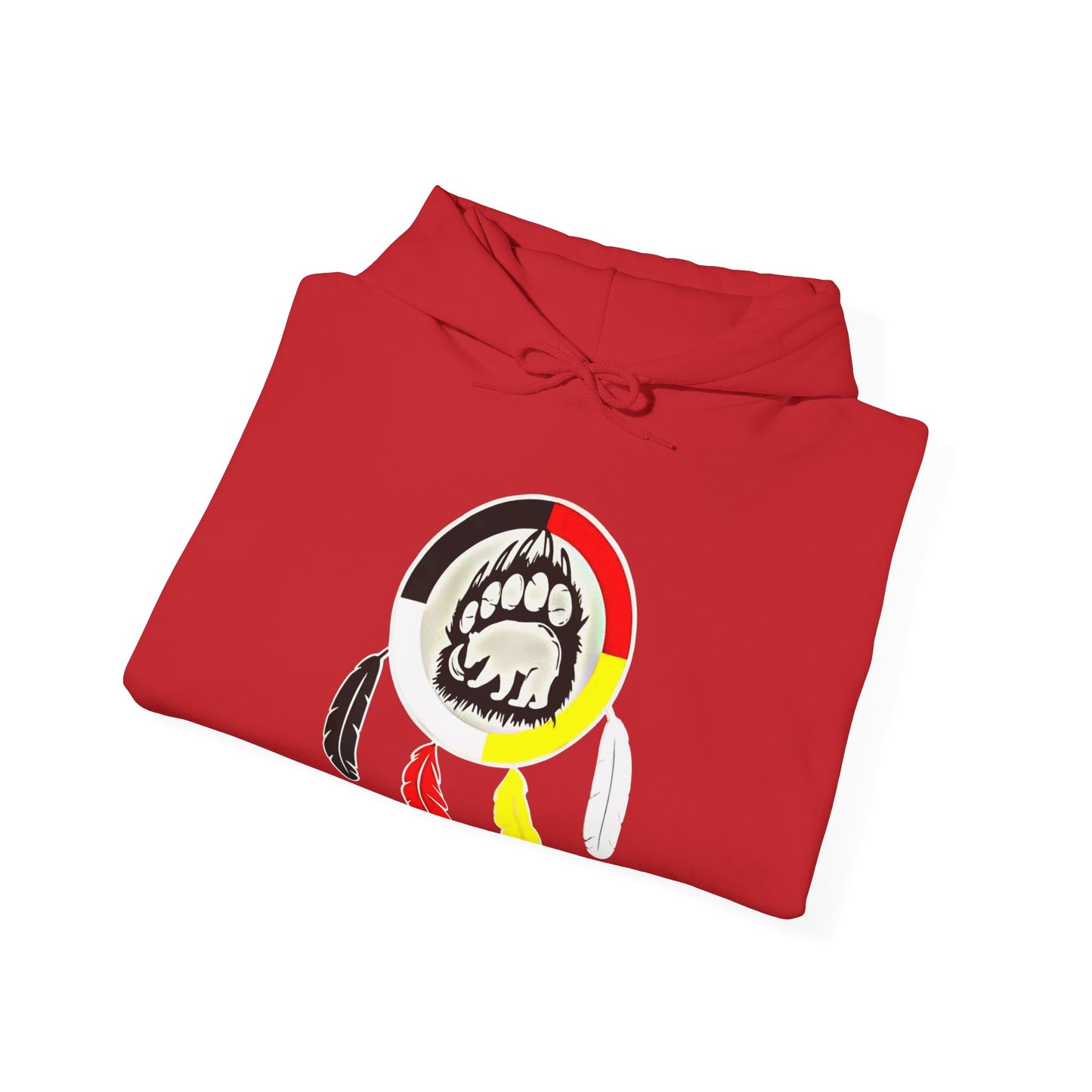 Medicine wheel w/ bear and bear paw Unisex Heavy Blend™ Hooded Sweatshirt