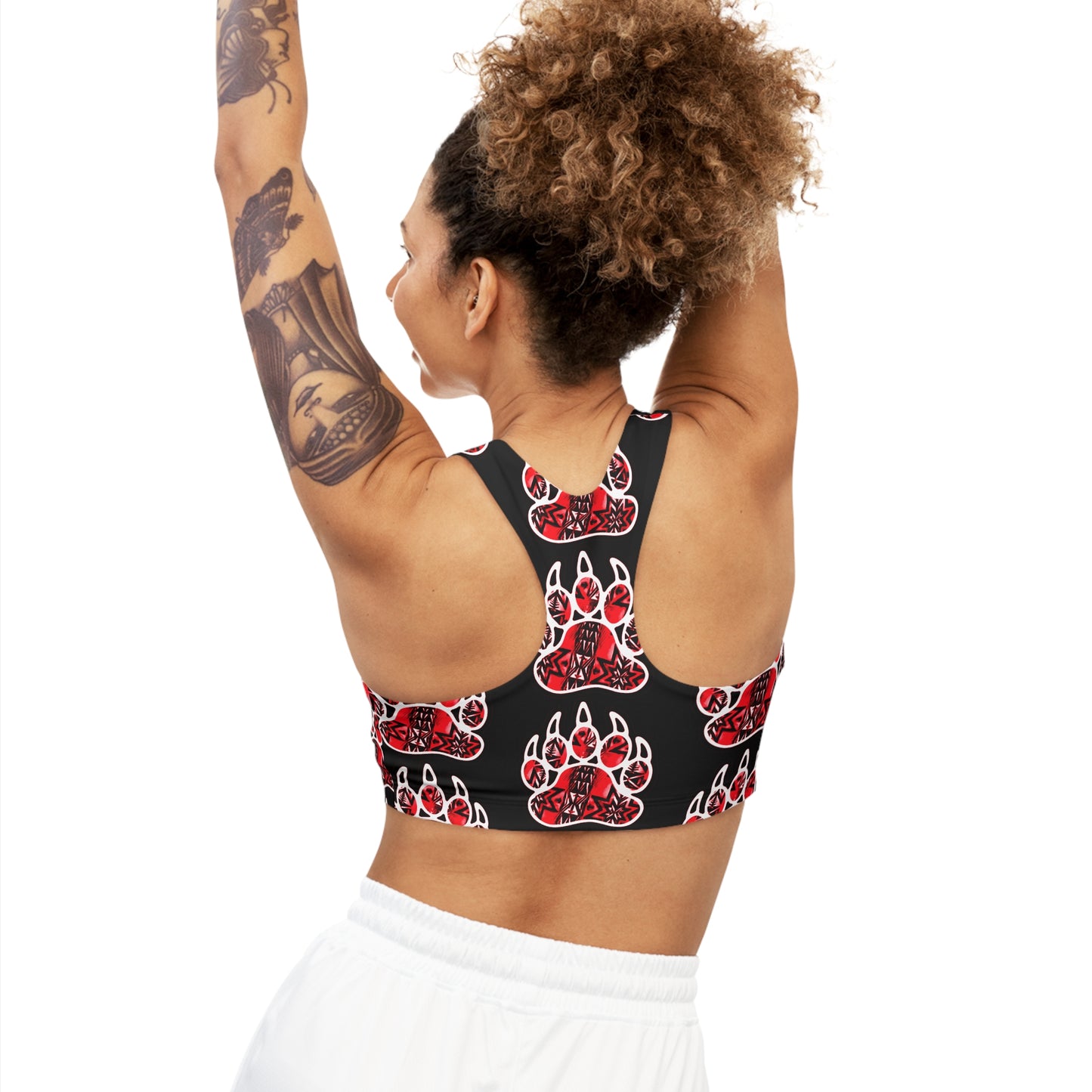 Bear Paw Seamless Sports Bra (AOP)