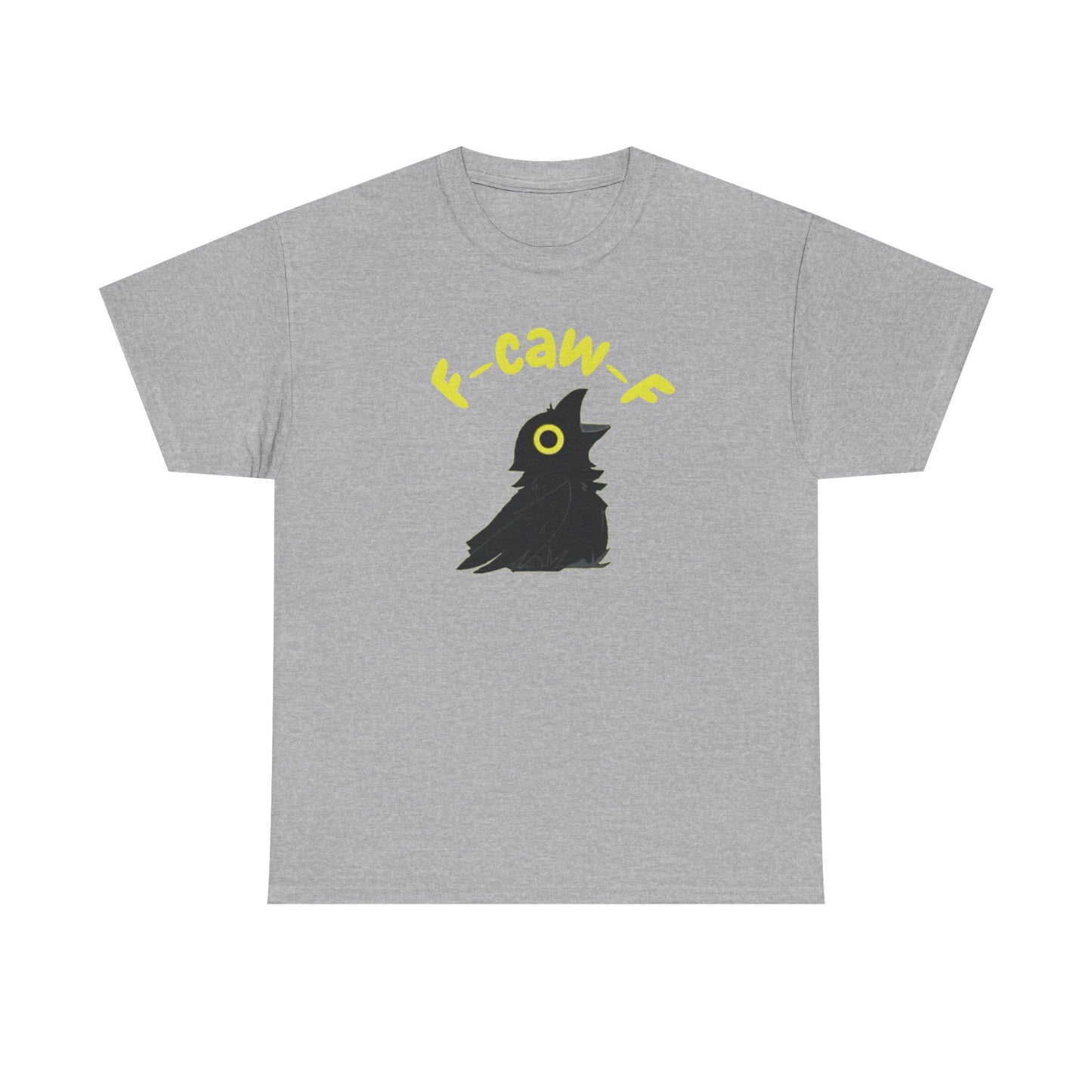 F-Caw-F Unisex Heavy Cotton Tee, Funny Graphic Tee, Casual Wear, Gift for Bird Lovers, Unique T-Shirt for Any Occasion
