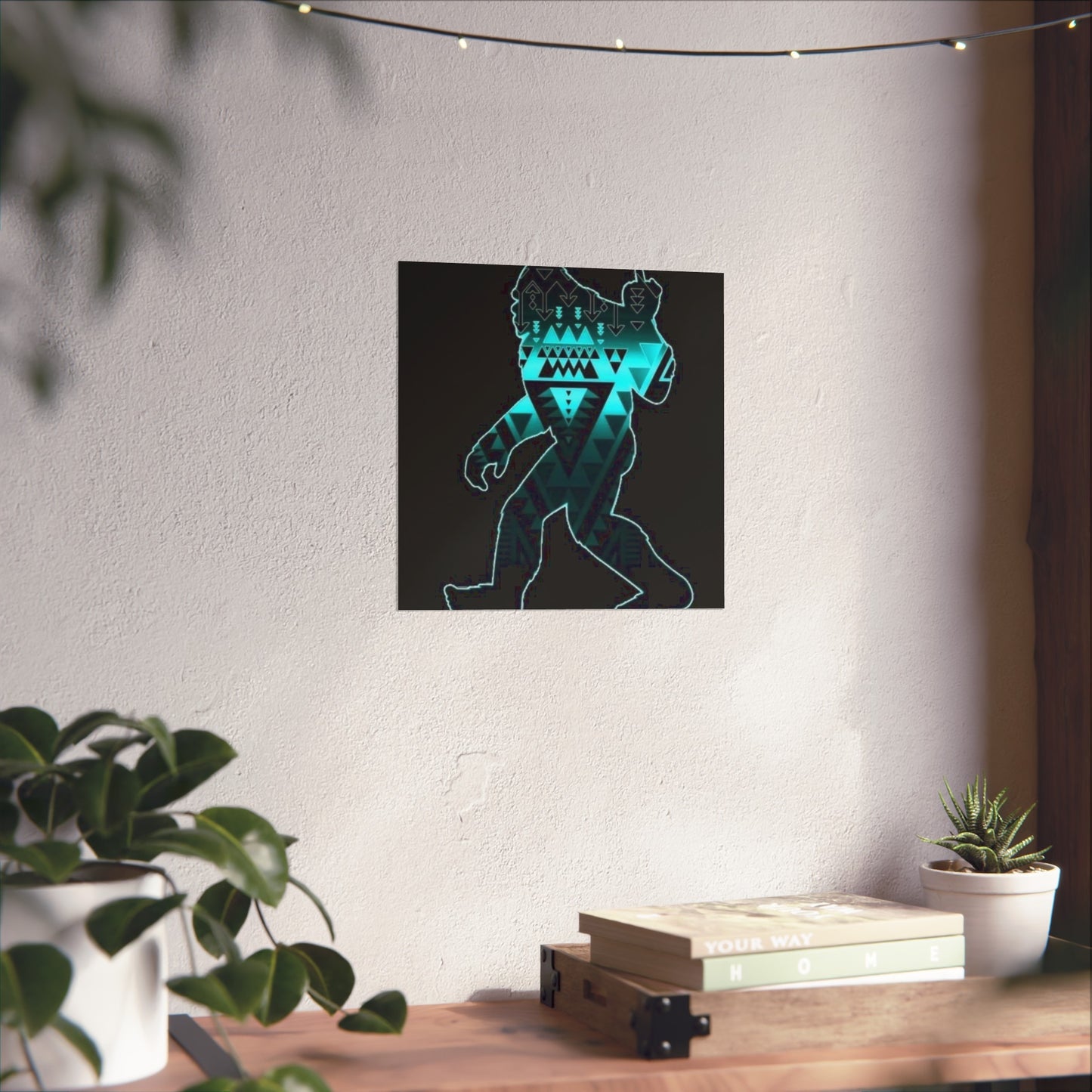 Sasquatch flipping the bird Matte Vertical Posters