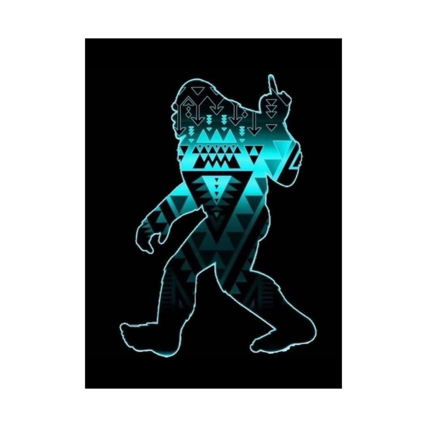 Sasquatch flipping the bird Matte Vertical Posters