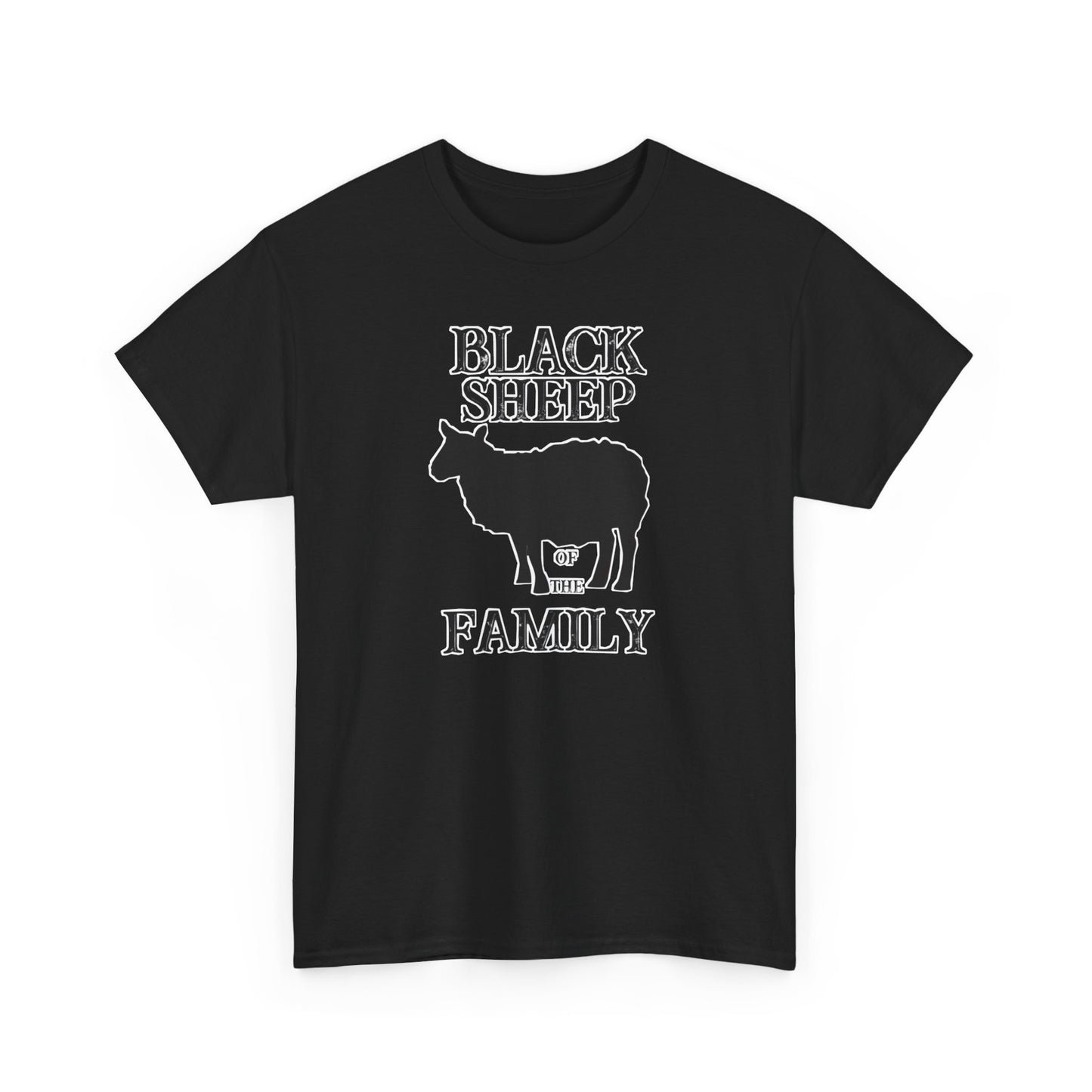 Black Sheep Of The Family Unisex Heavy Cotton Tee | Funny Family Shirt, Gift for Family Reunions, Casual Wear, Unique Gift