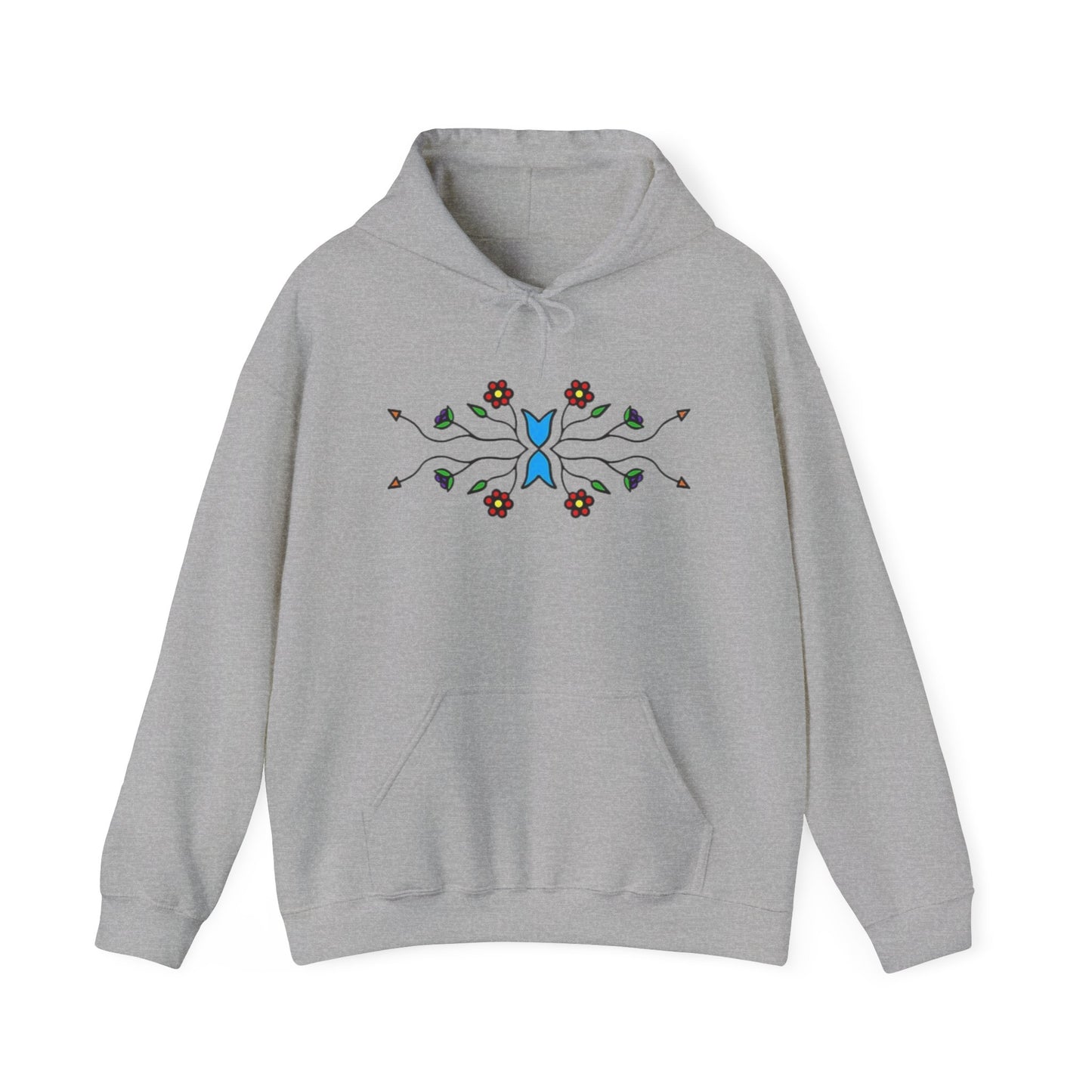 Indigenous floral print Hooded Sweatshirt