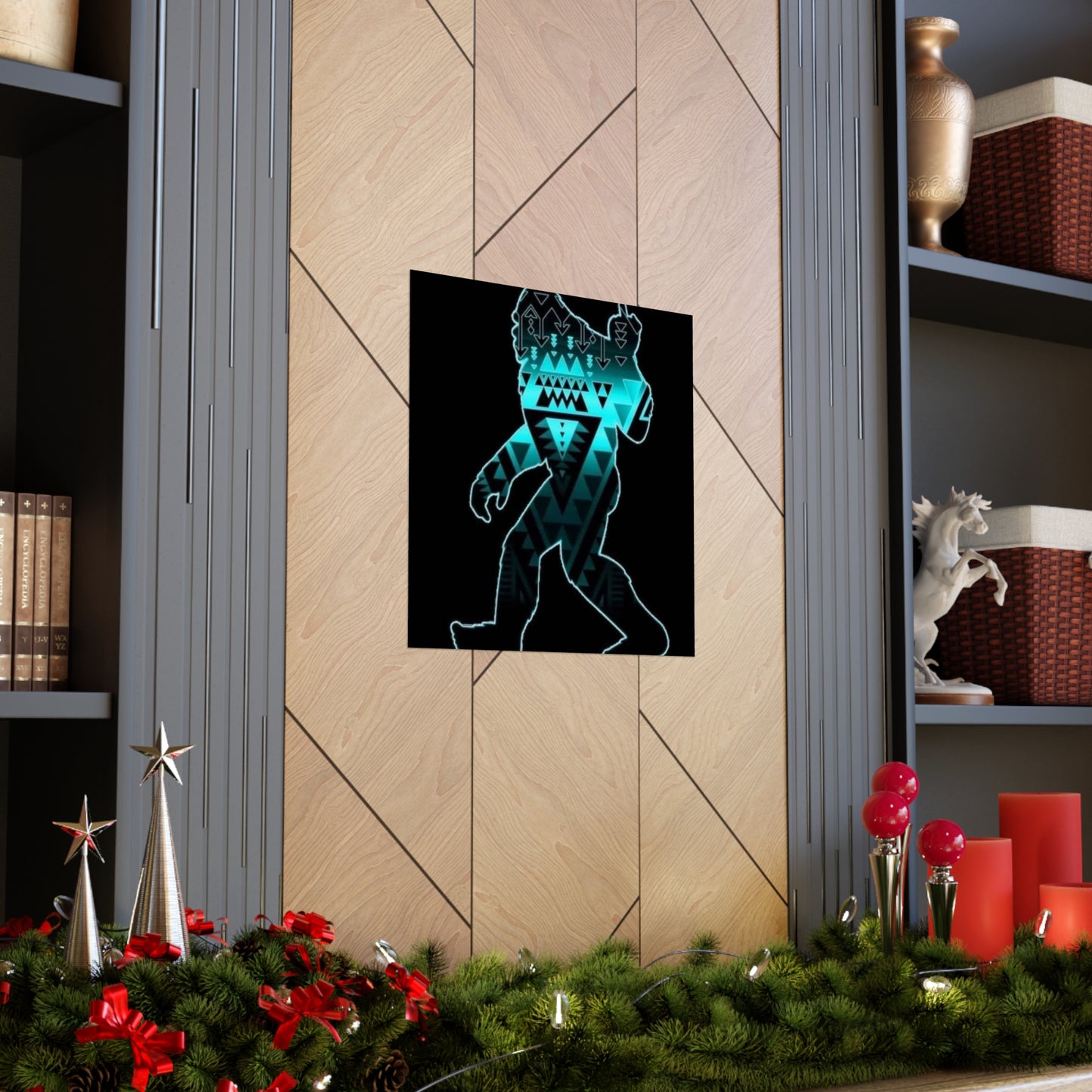 Sasquatch flipping the bird Matte Vertical Posters