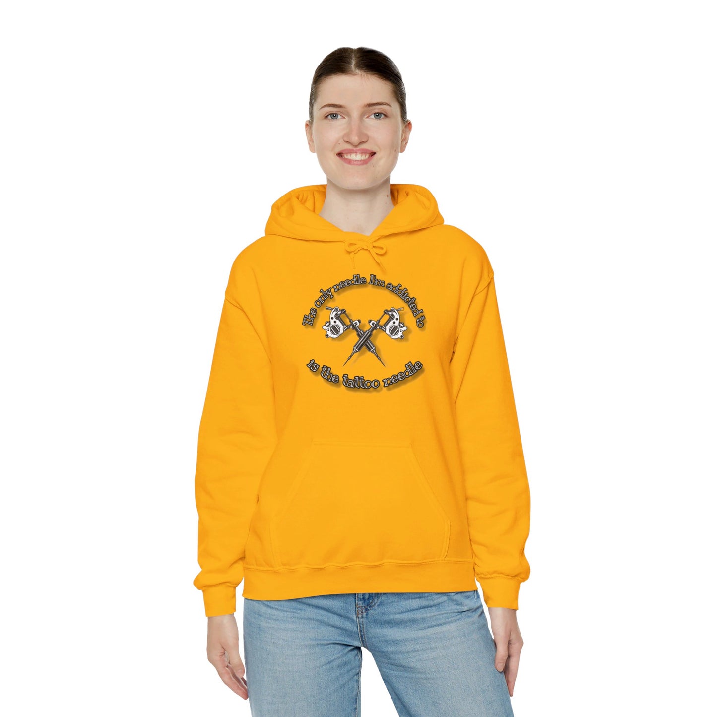 The only needle I'm addicted to Unisex Heavy Blend™ Hooded Sweatshirt