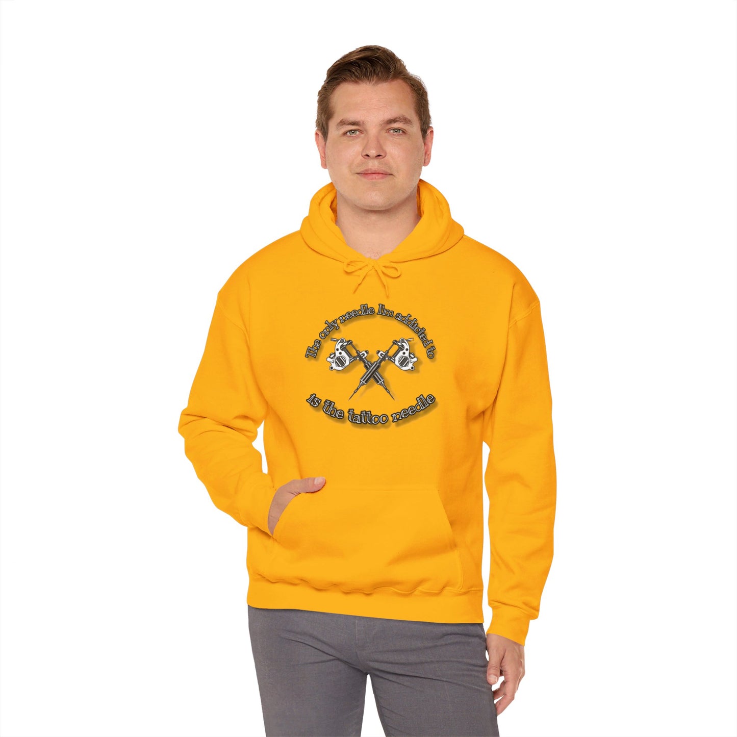 The only needle I'm addicted to Unisex Heavy Blend™ Hooded Sweatshirt