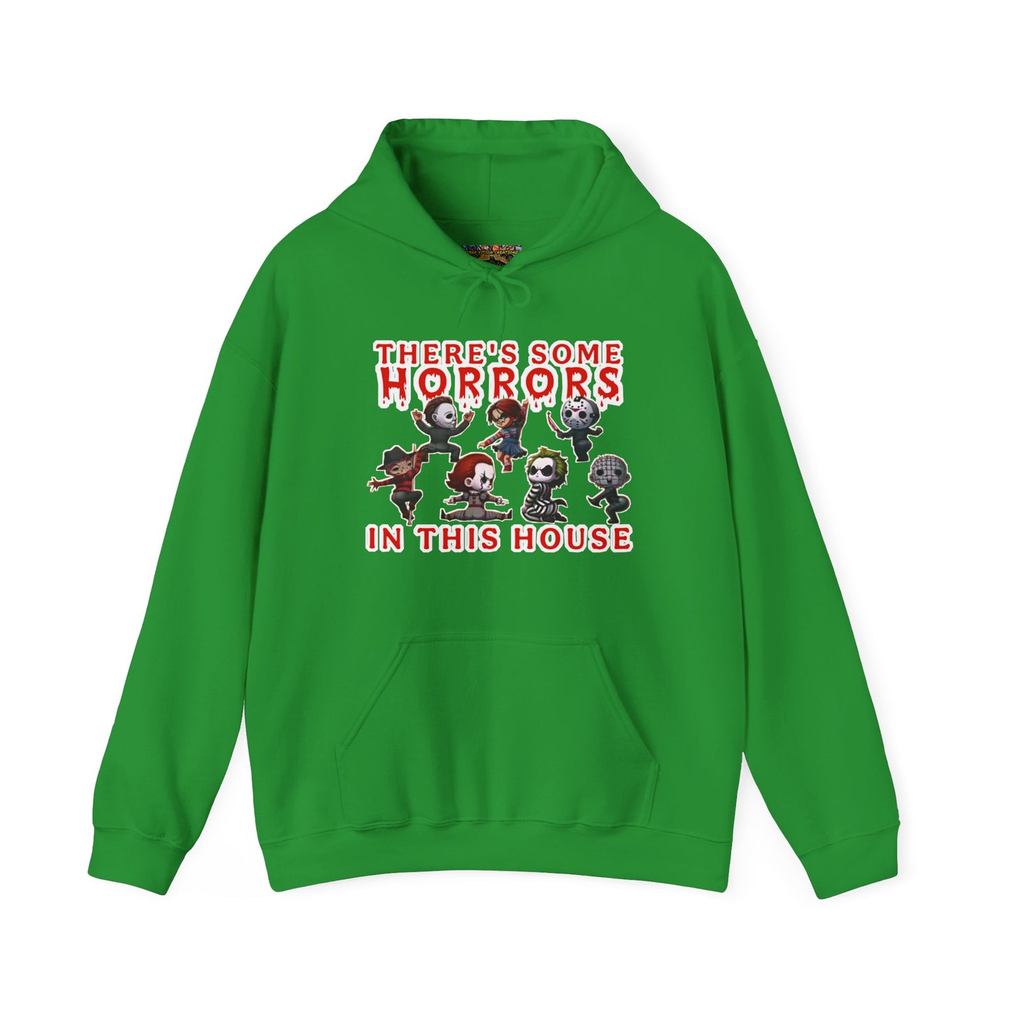 There's some horrors in this house Unisex Hoodie: Perfect for Fans of Spooky Vibes, Halloween, and Cozy Nights, Gifts for Horror Lovers, Fun Apparel