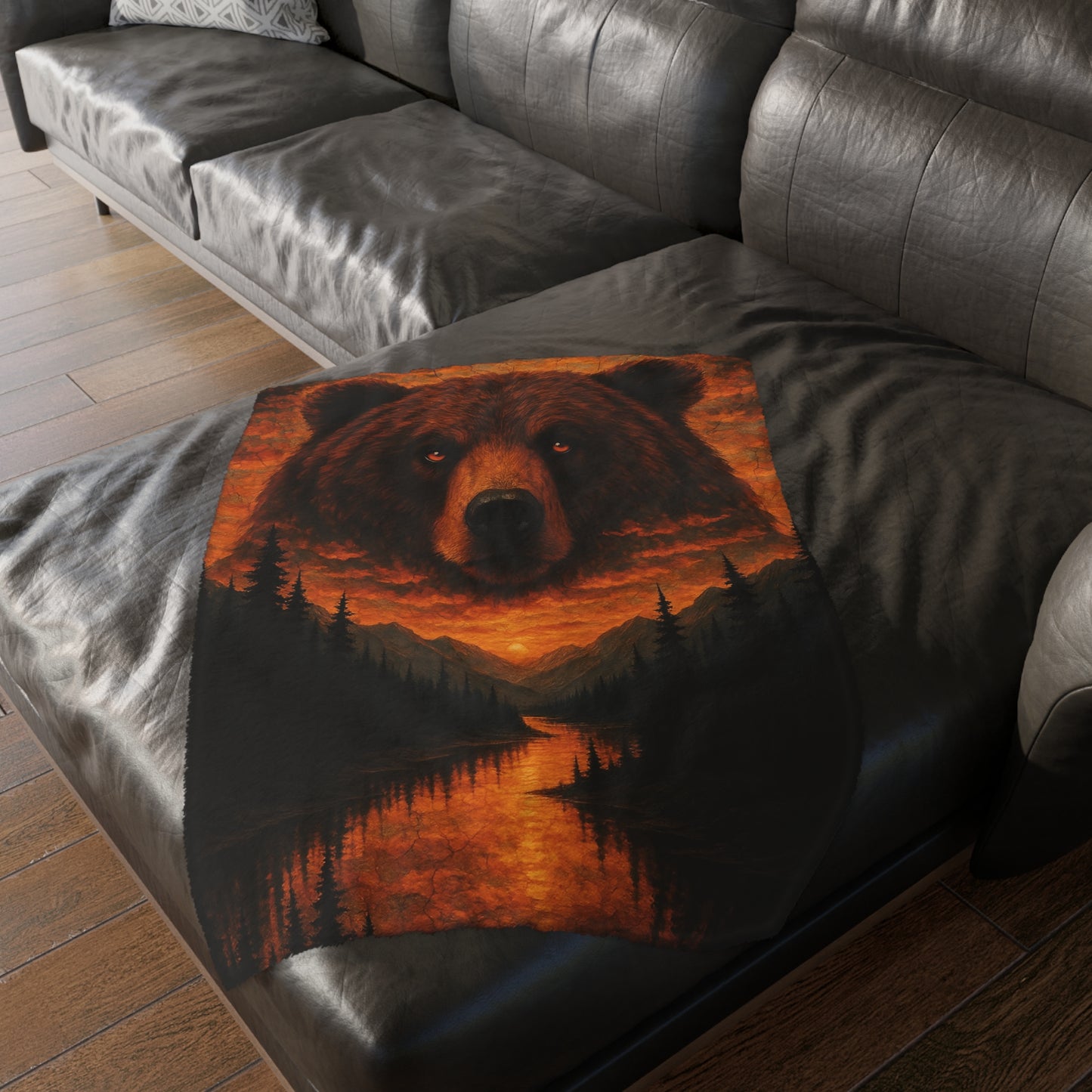 Cozy Wolf Paw Print Blanket - Perfect for Nature Lovers, Gifts for Men & Women, Warm Throw for Winter, Adventure Decor, Camping Accessories
