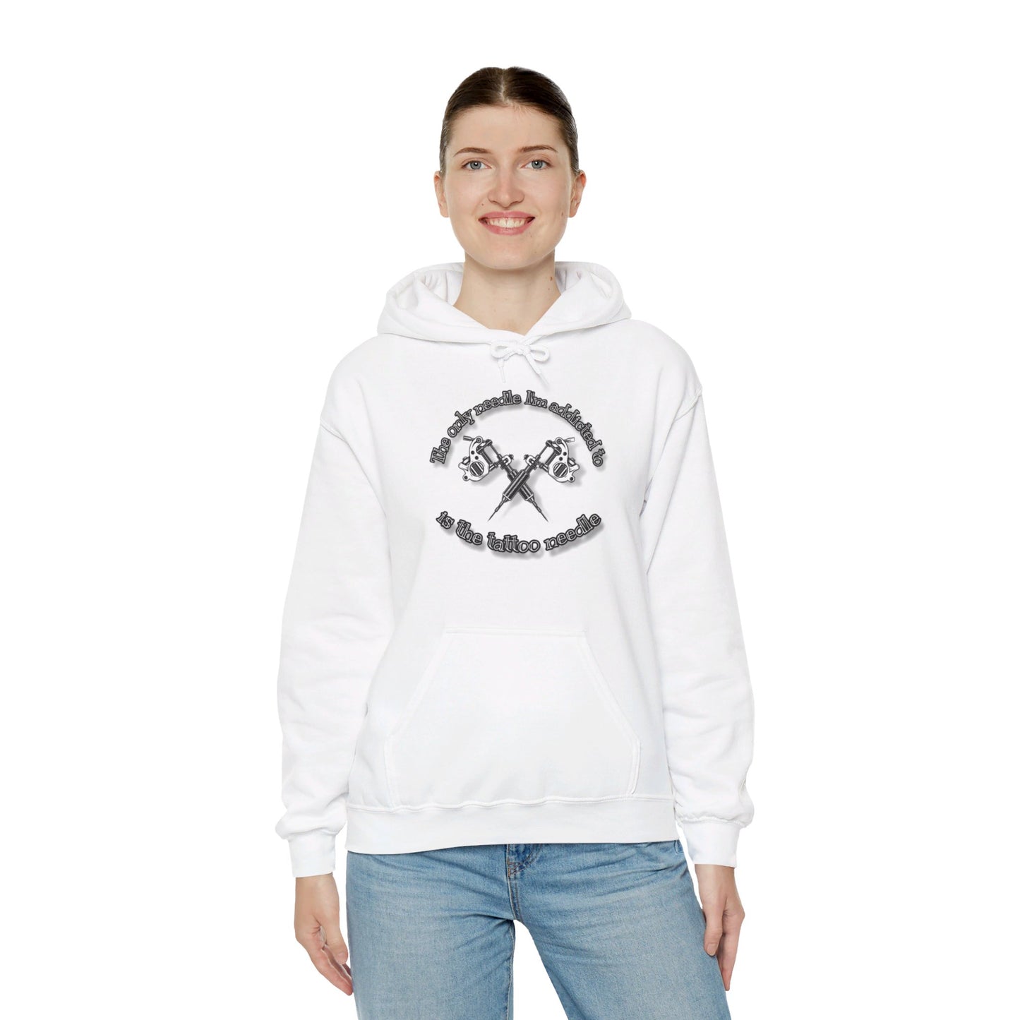 The only needle I'm addicted to Unisex Heavy Blend™ Hooded Sweatshirt