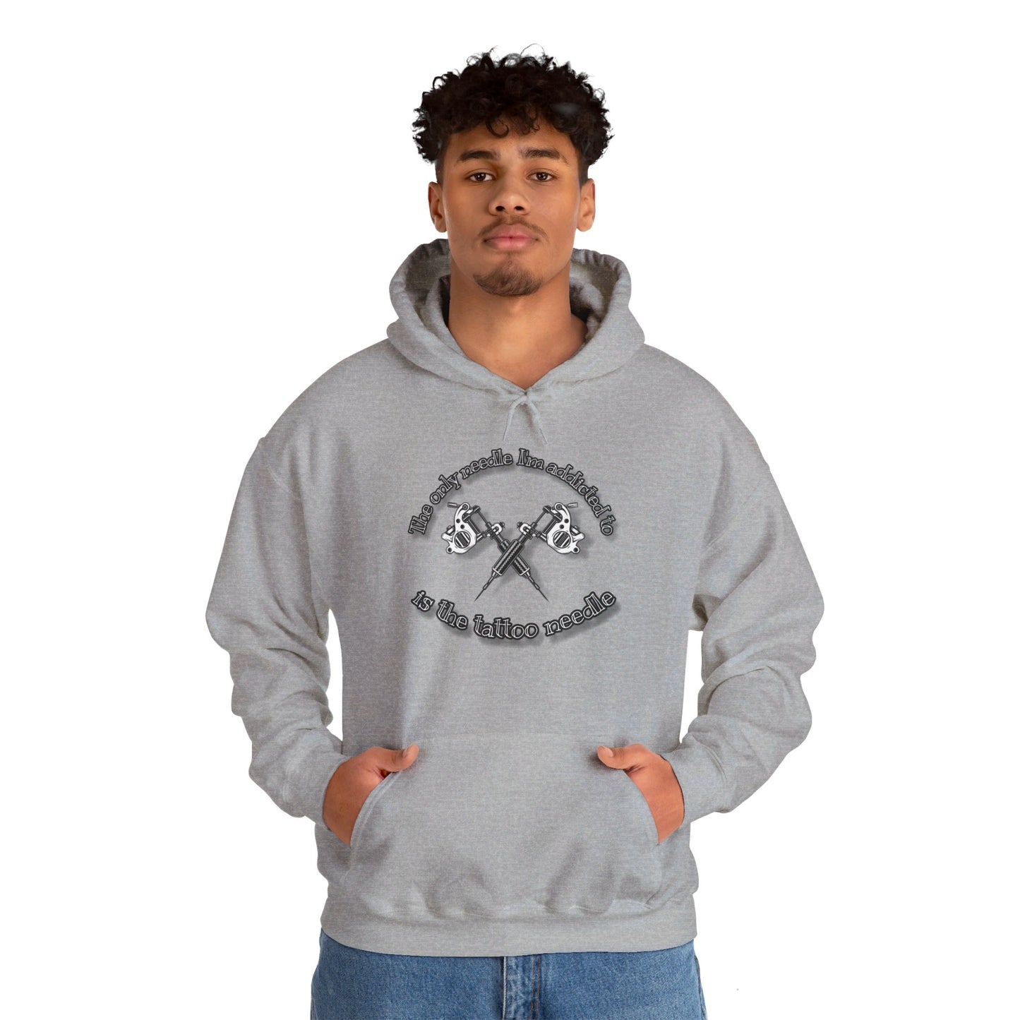 The only needle I'm addicted to Unisex Heavy Blend™ Hooded Sweatshirt