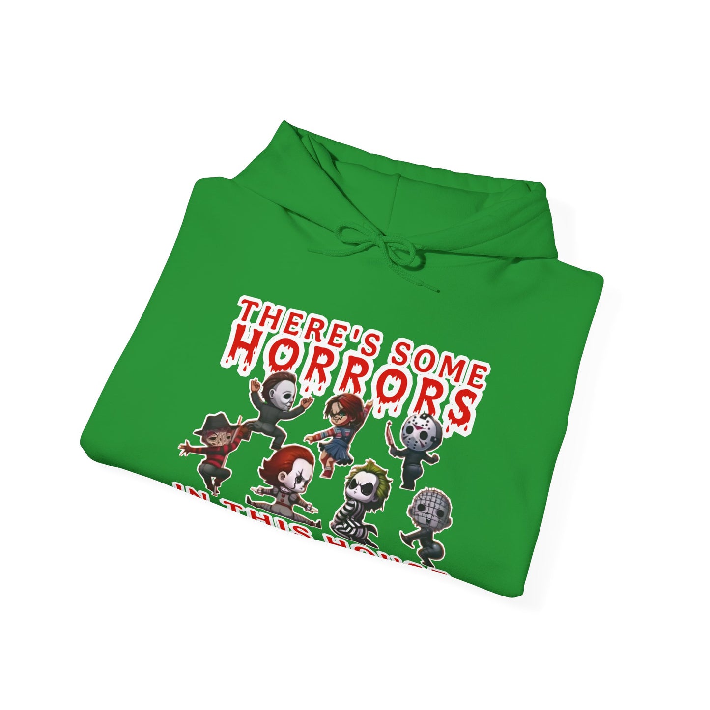 There's some horrors in this house Unisex Hoodie: Perfect for Fans of Spooky Vibes, Halloween, and Cozy Nights, Gifts for Horror Lovers, Fun Apparel