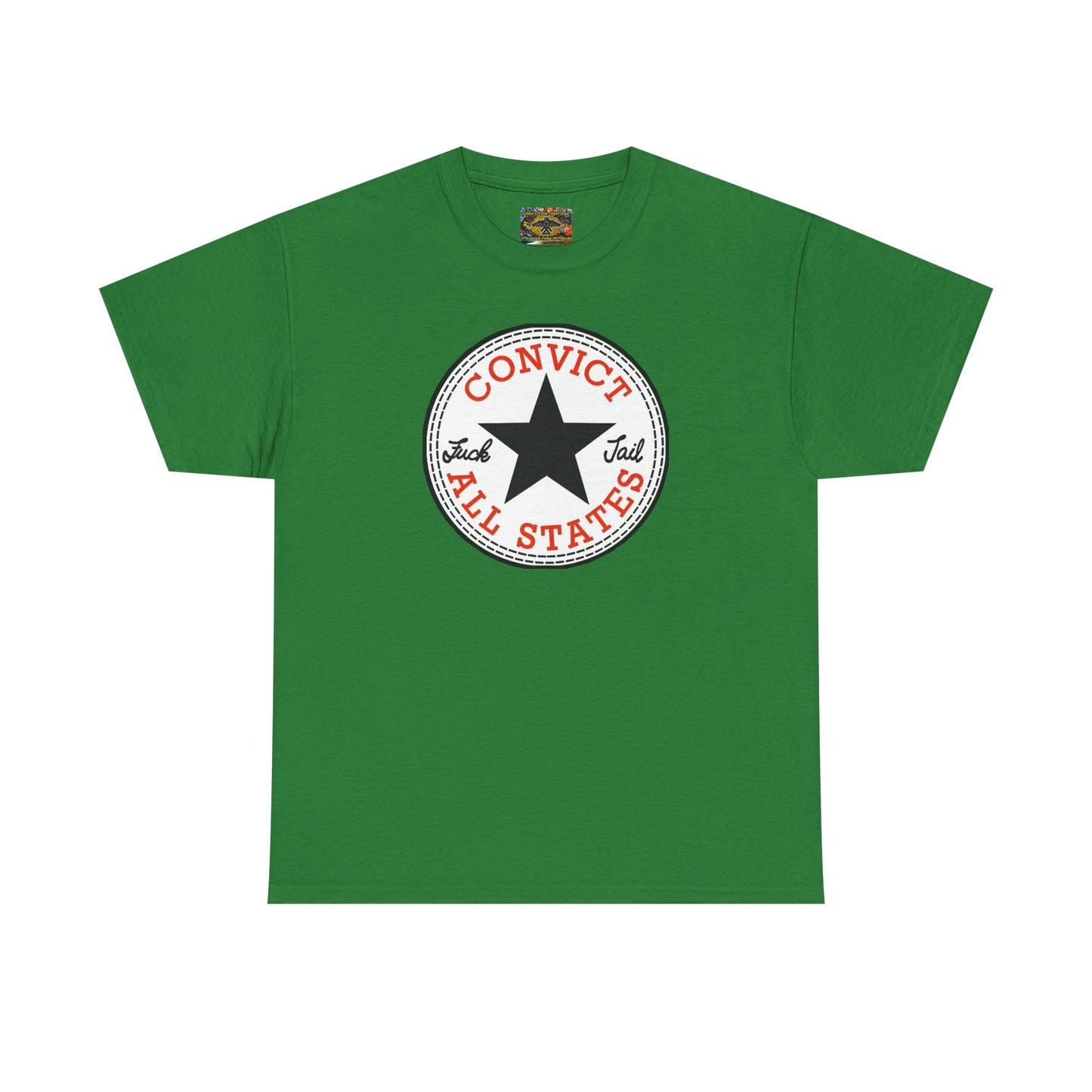 Convict All States Unisex Heavy Cotton Tee - Casualwear, Street Style, Gift for Him/Her, Retro Vintage Shirt, Fun Graphic Tee