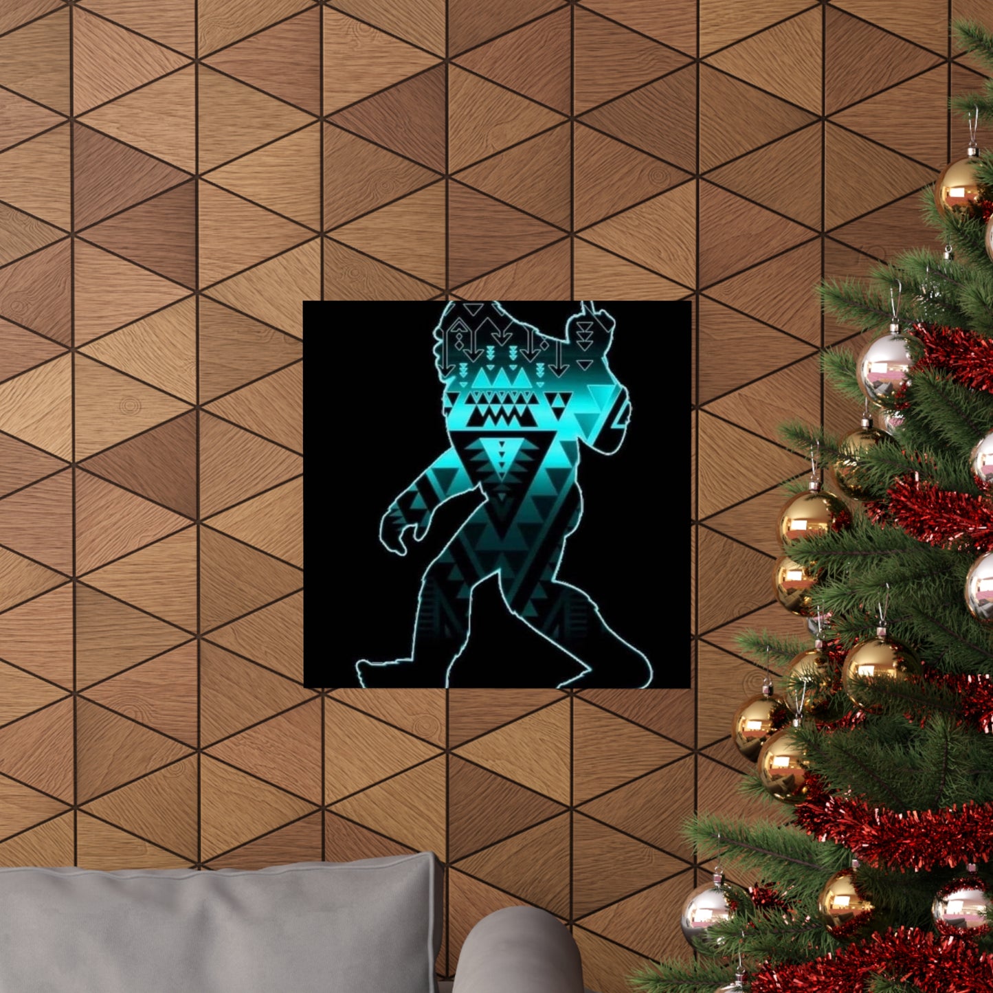 Sasquatch flipping the bird Matte Vertical Posters