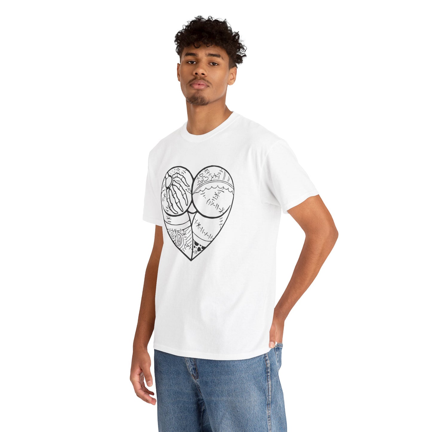 Heart shaped booty Unisex Heavy Cotton Tee