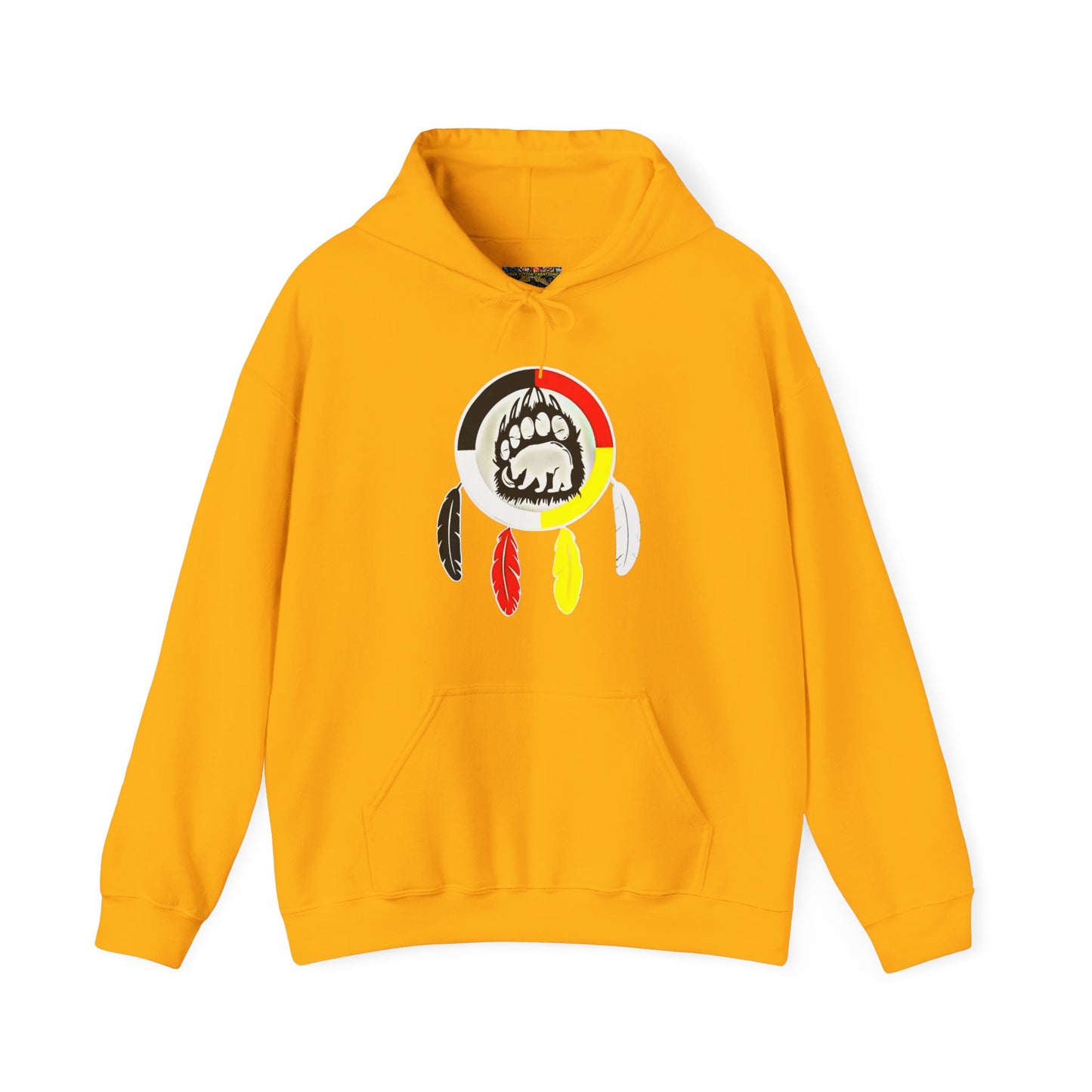 Medicine wheel w/ bear and bear paw Unisex Heavy Blend™ Hooded Sweatshirt