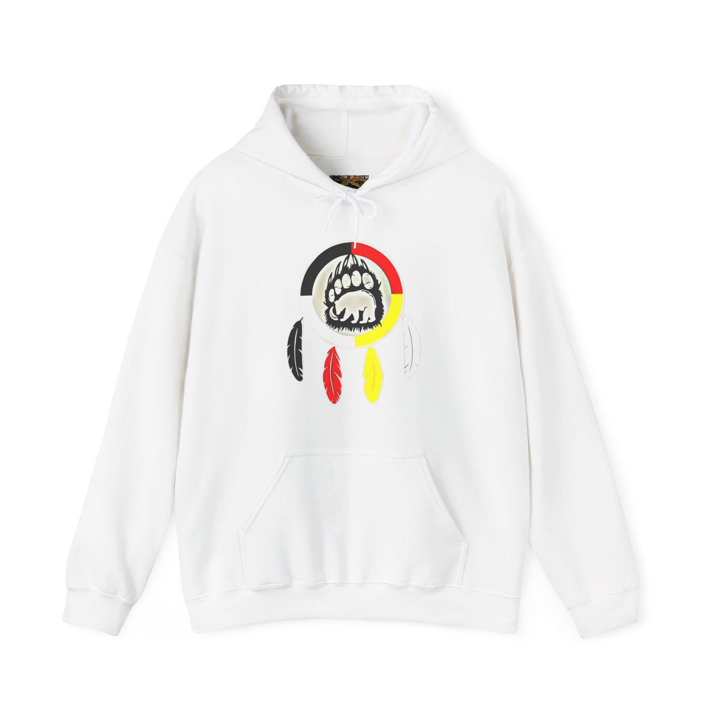 Medicine wheel w/ bear and bear paw Unisex Heavy Blend™ Hooded Sweatshirt