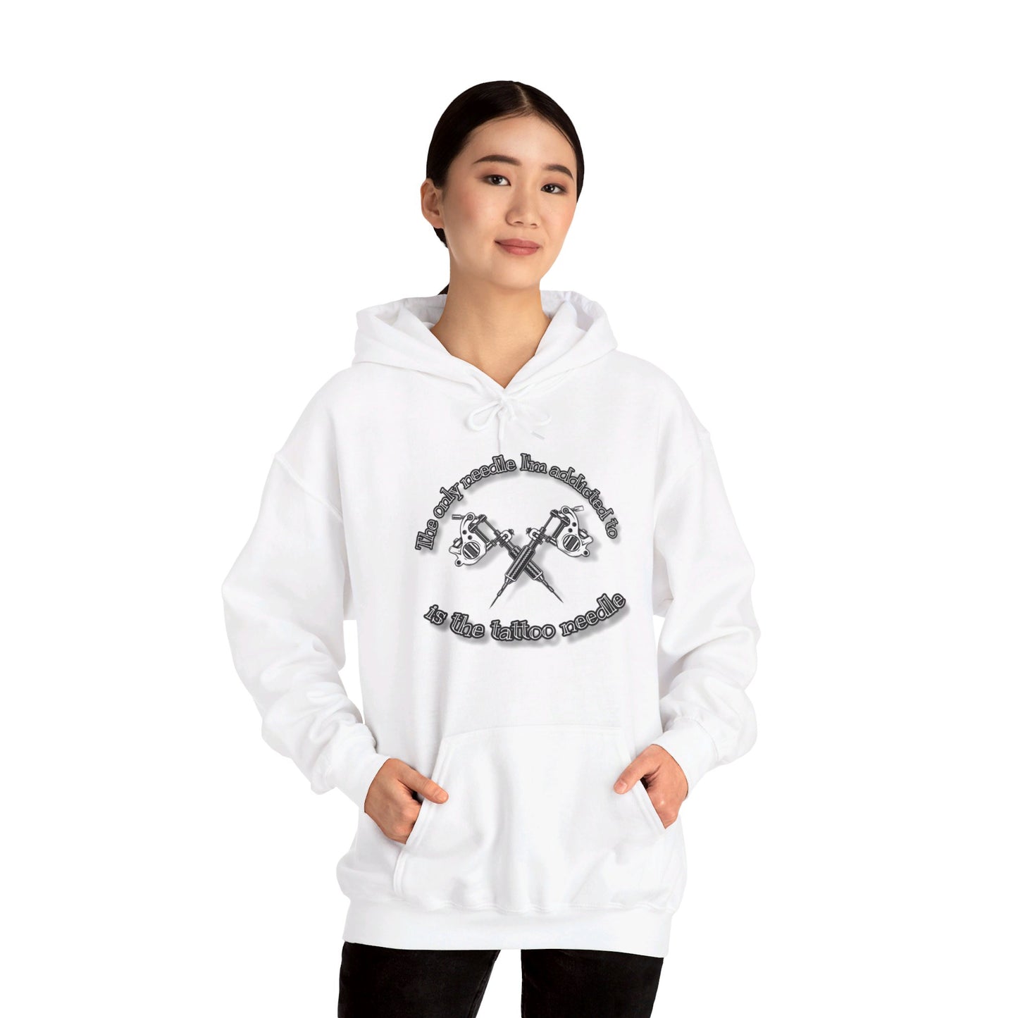 The only needle I'm addicted to Unisex Heavy Blend™ Hooded Sweatshirt