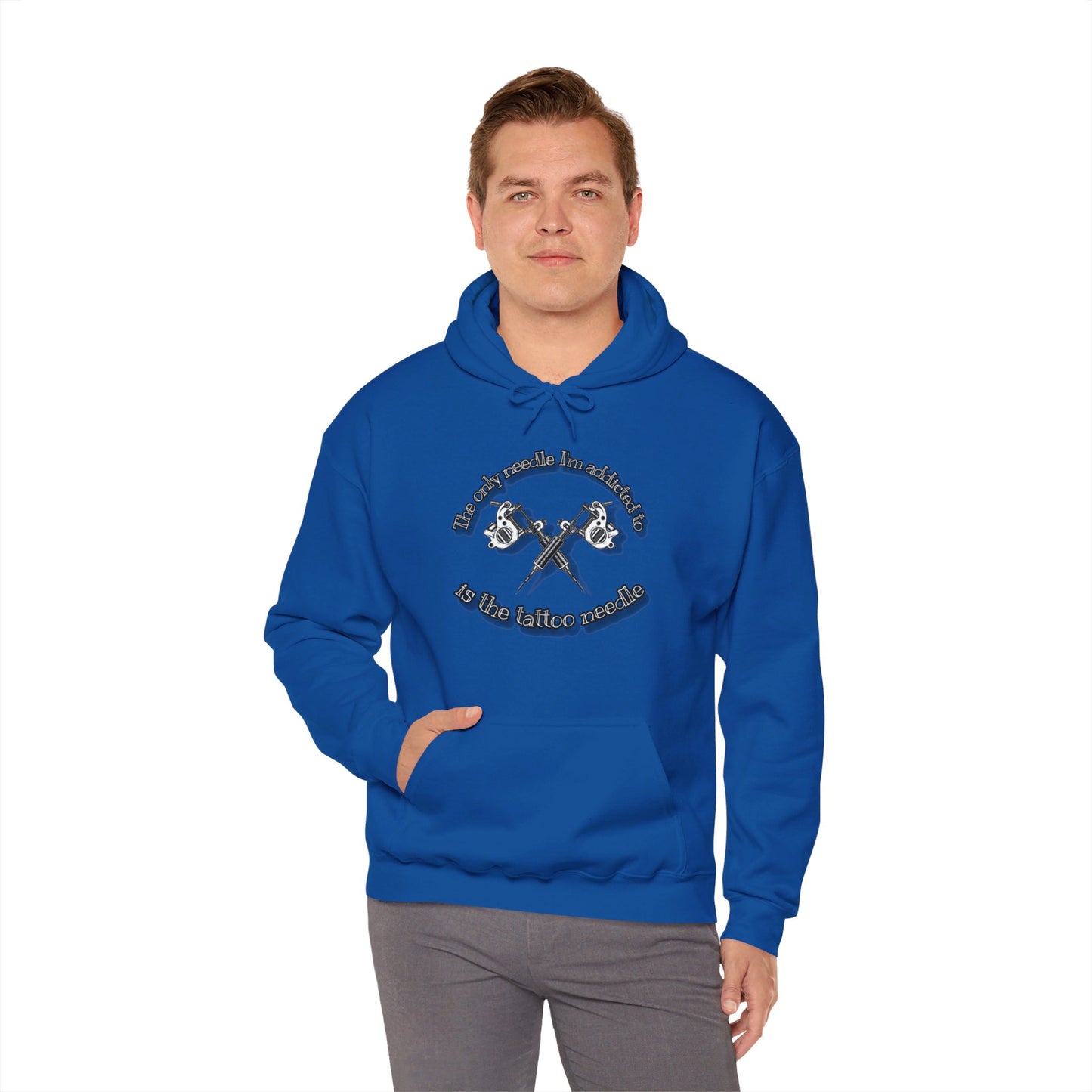 The only needle I'm addicted to Unisex Heavy Blend™ Hooded Sweatshirt