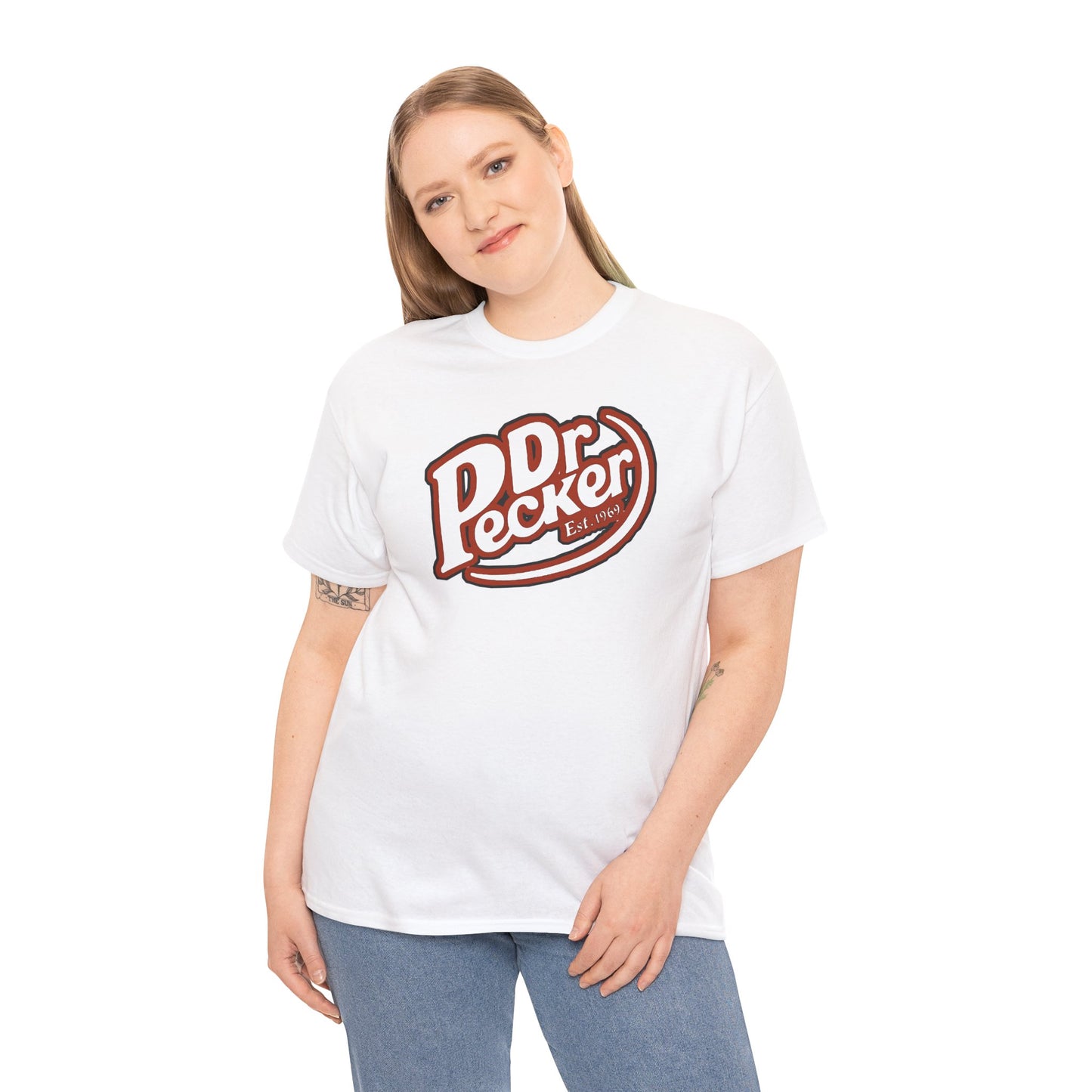Dr Pecker Vintage Unisex Heavy Cotton Tee, Funny Graphic Tee, Quirky Gift, Casual Wear, Perfect for Parties, Great for Birthdays