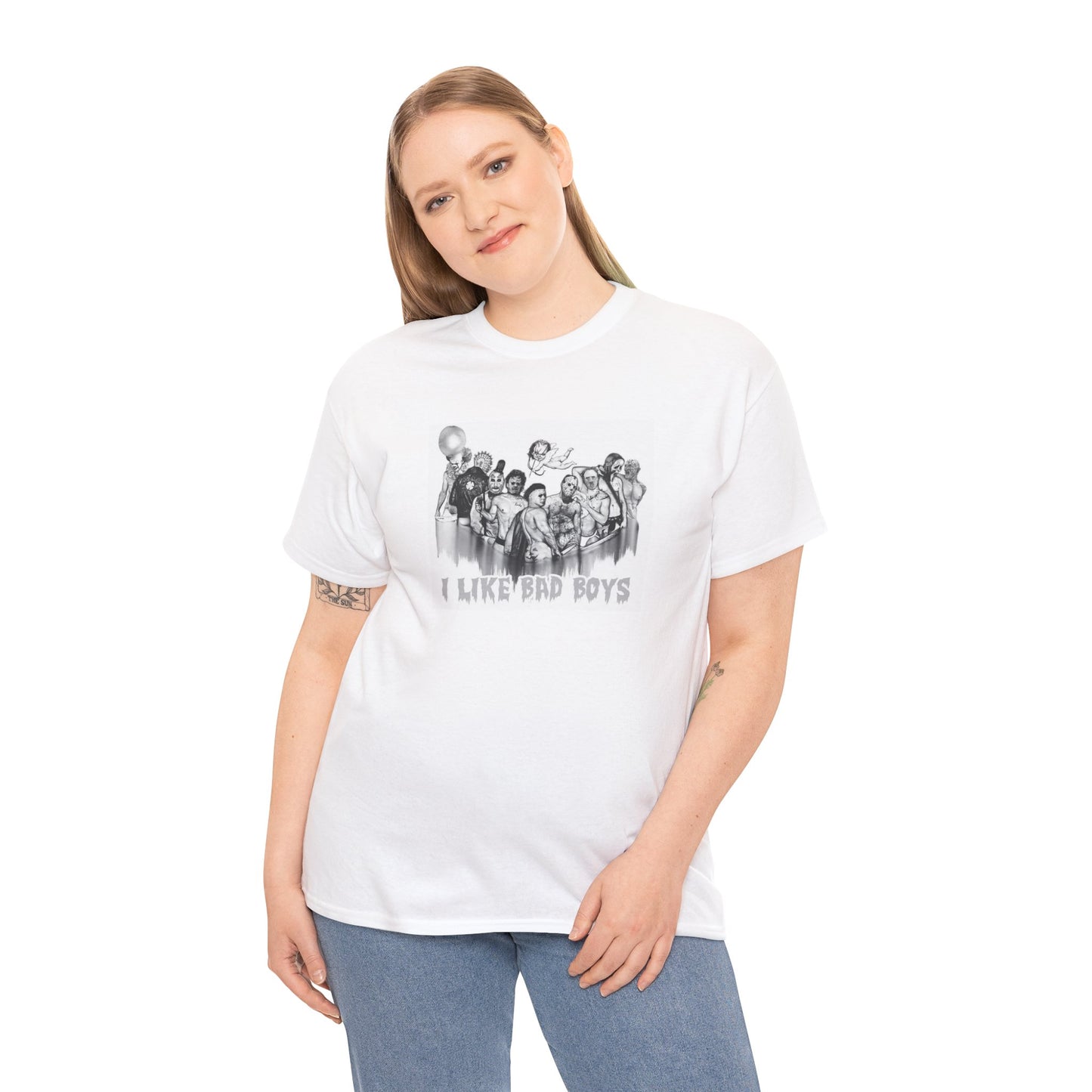 I like bad boys Unisex Heavy Cotton Tee