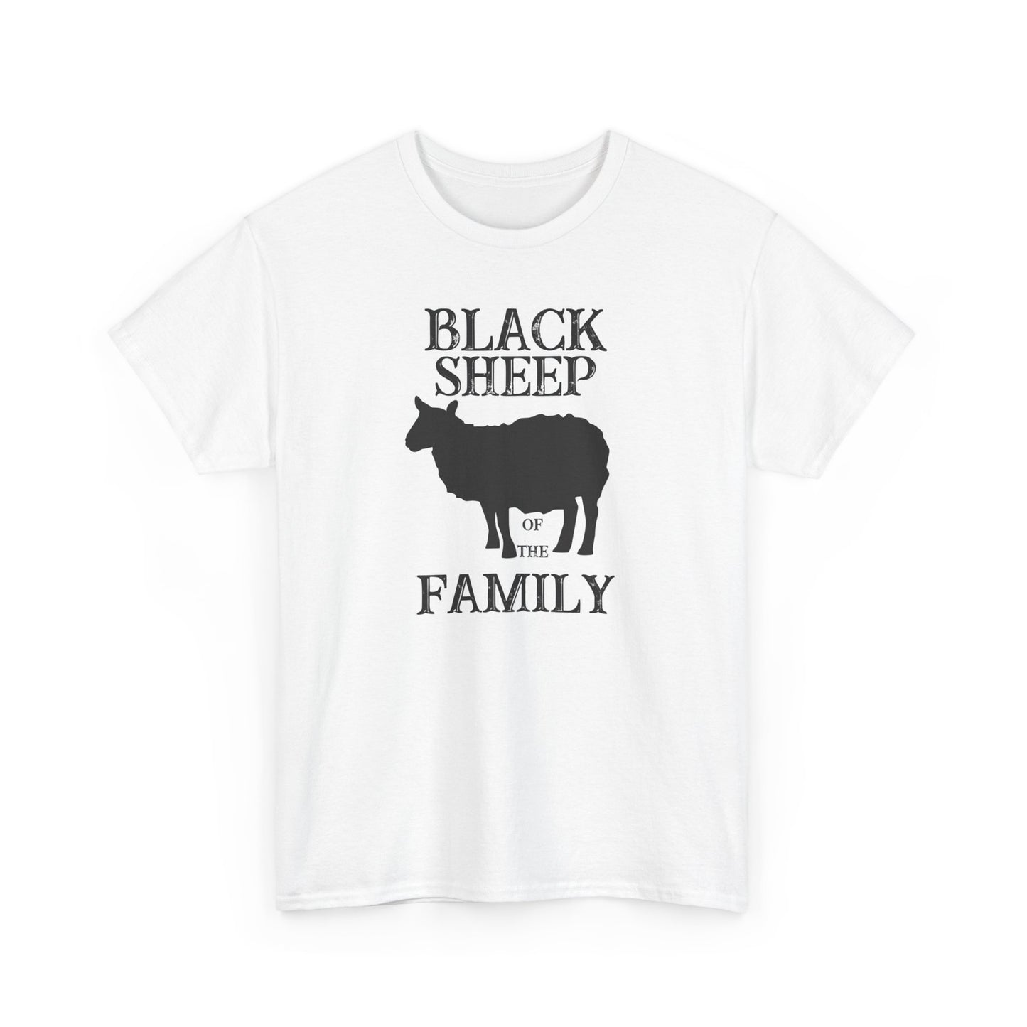 Black Sheep Of The Family Unisex Heavy Cotton Tee | Funny Family Shirt, Gift for Family Reunions, Casual Wear, Unique Gift