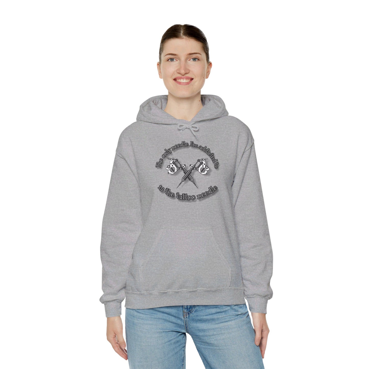 The only needle I'm addicted to Unisex Heavy Blend™ Hooded Sweatshirt