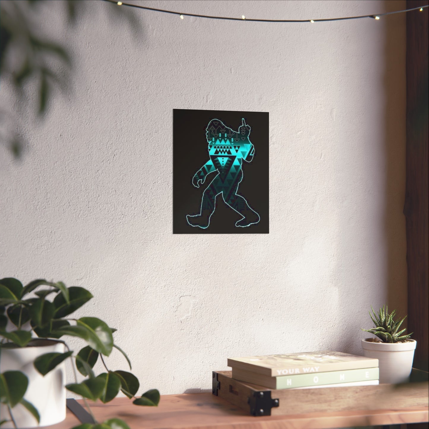 Sasquatch flipping the bird Matte Vertical Posters