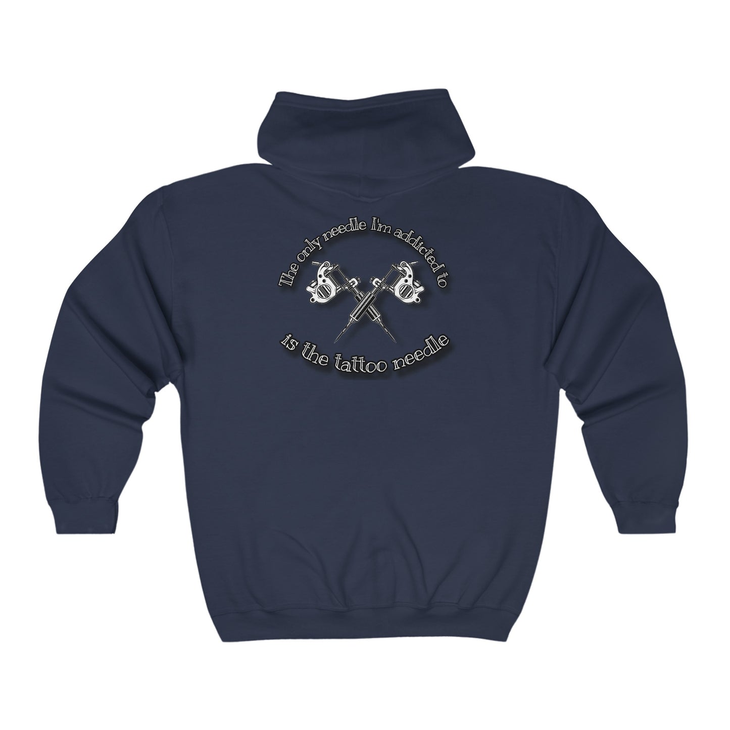 The only needle I'm addicted to Unisex Heavy Blend™ Full Zip Hooded Sweatshirt