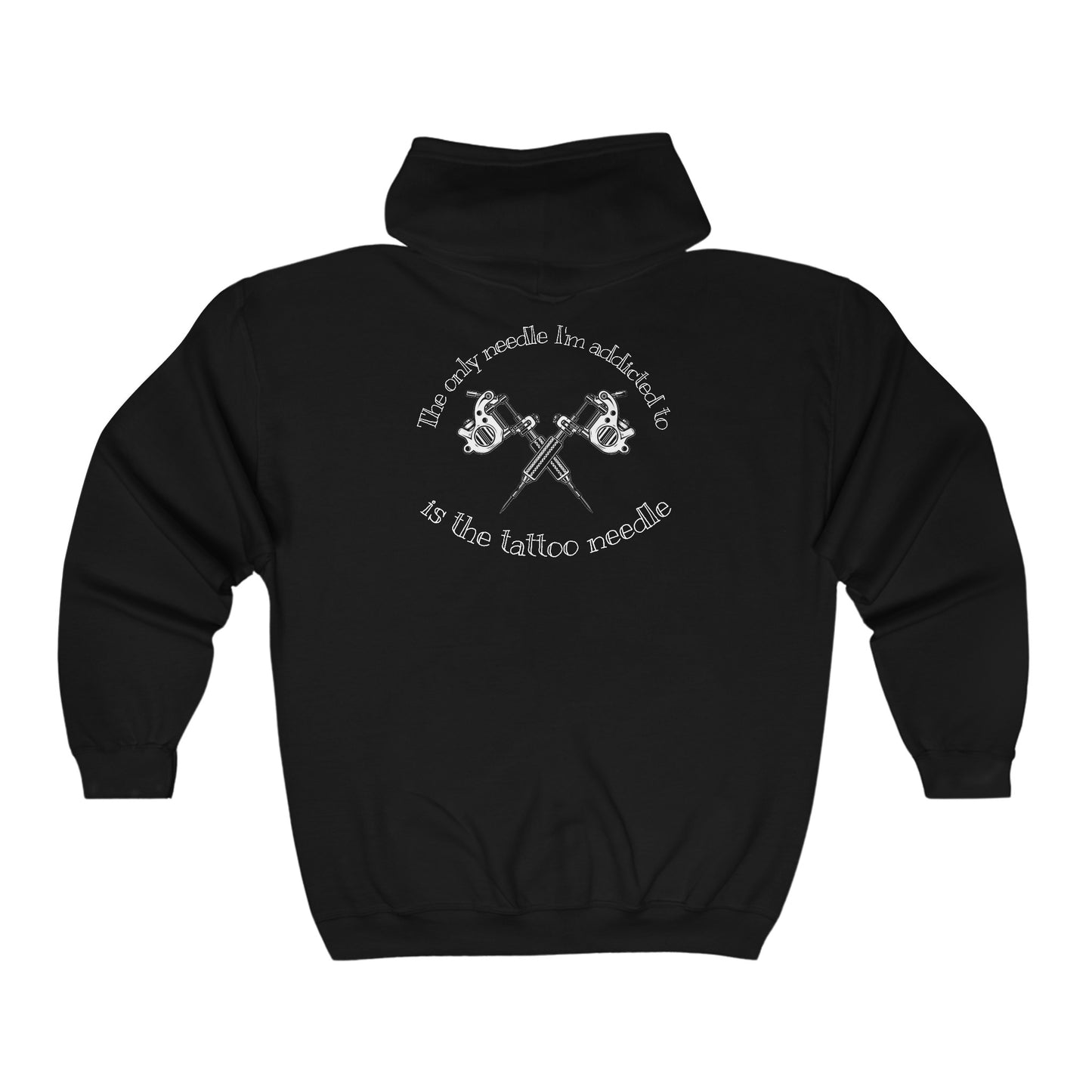 The only needle I'm addicted to Unisex Heavy Blend™ Full Zip Hooded Sweatshirt