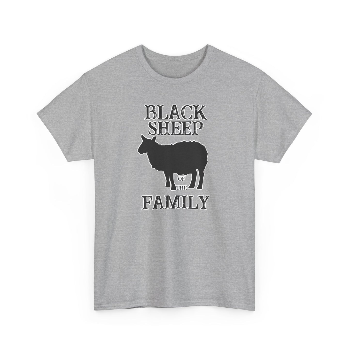 Black Sheep Of The Family Unisex Heavy Cotton Tee | Funny Family Shirt, Gift for Family Reunions, Casual Wear, Unique Gift