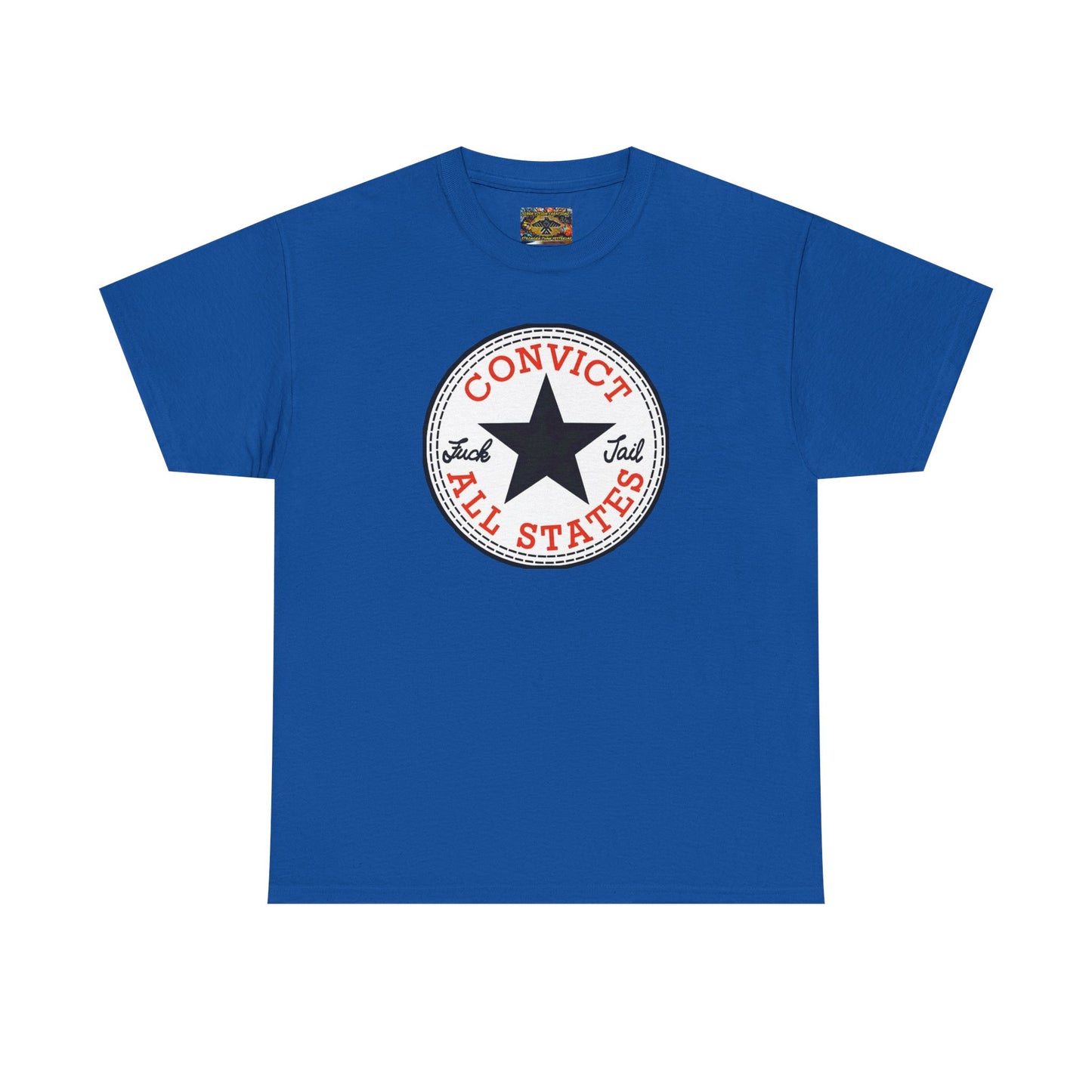 Convict All States Unisex Heavy Cotton Tee - Casualwear, Street Style, Gift for Him/Her, Retro Vintage Shirt, Fun Graphic Tee