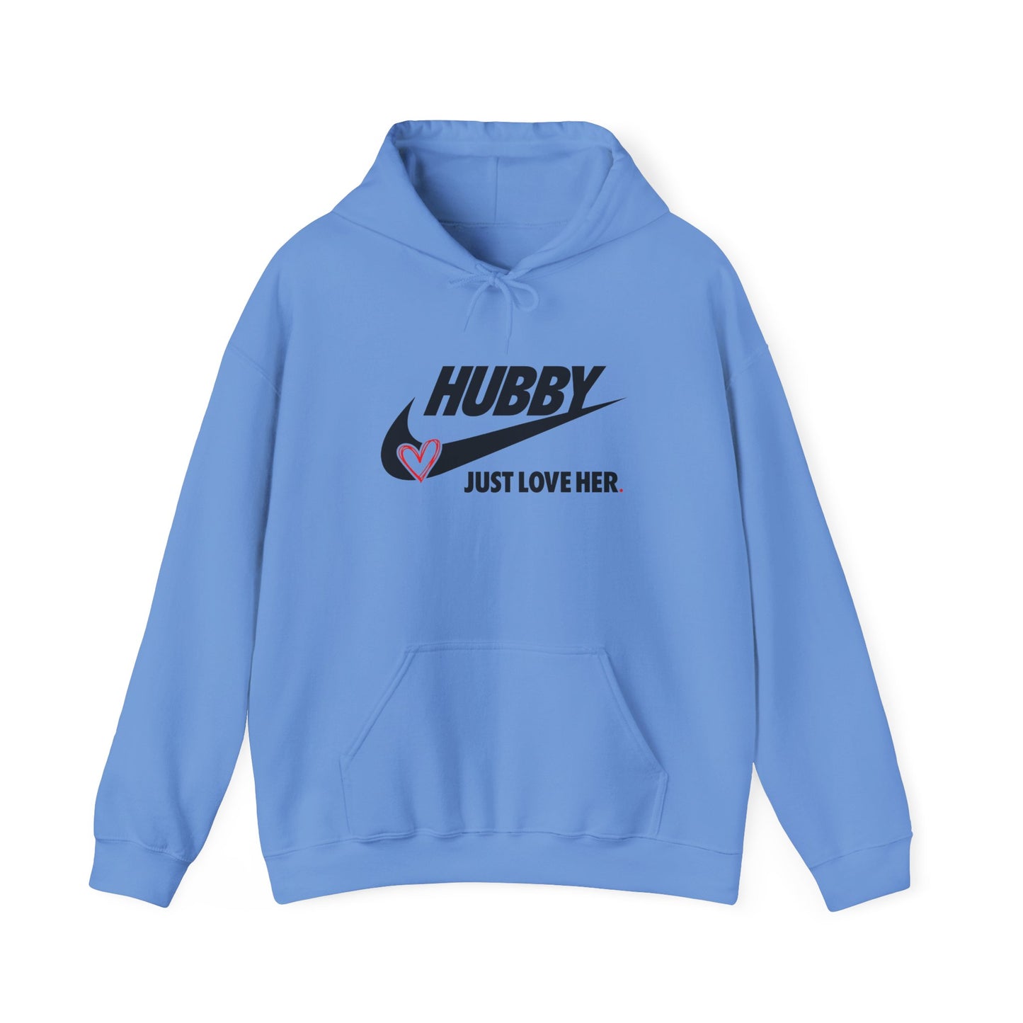 Hubby: Just Love Her Unisex Heavy Blend™ Hooded Sweatshirt