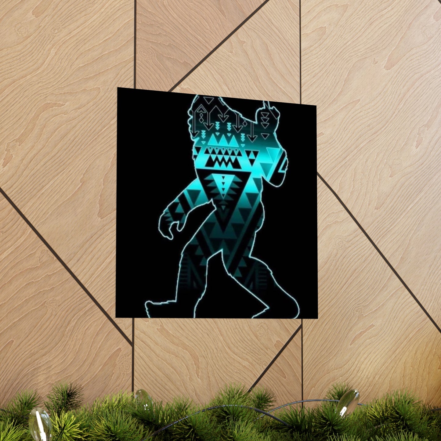 Sasquatch flipping the bird Matte Vertical Posters